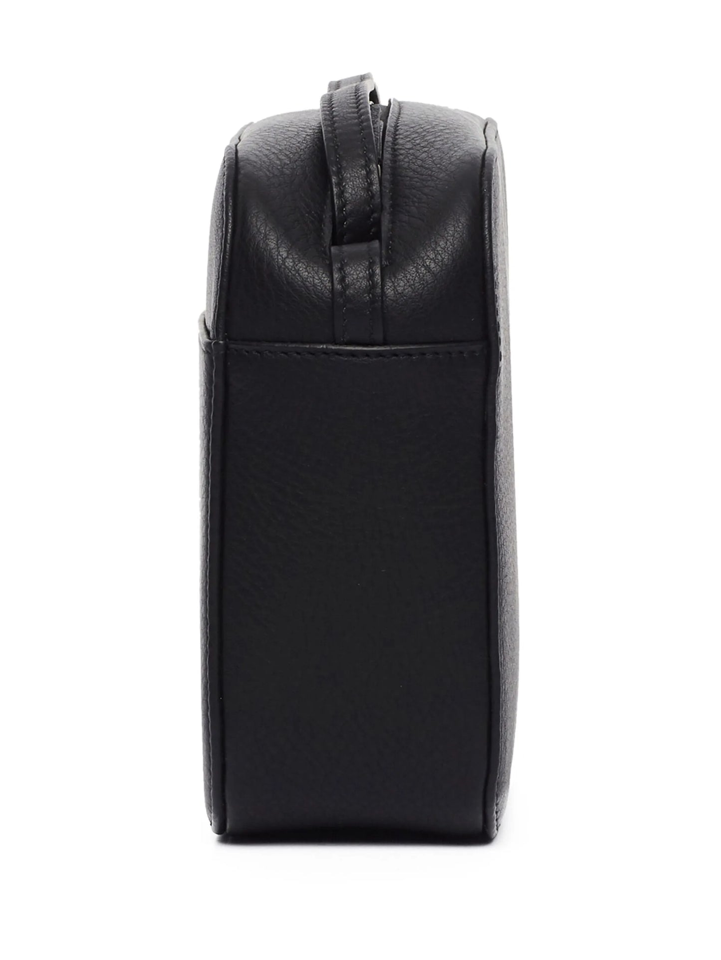 logo-print leather camera bag