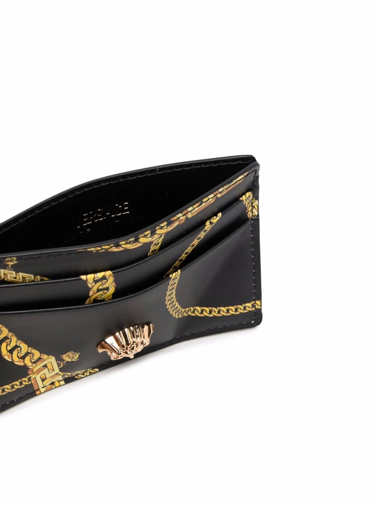 La Medusa chain-print card holder