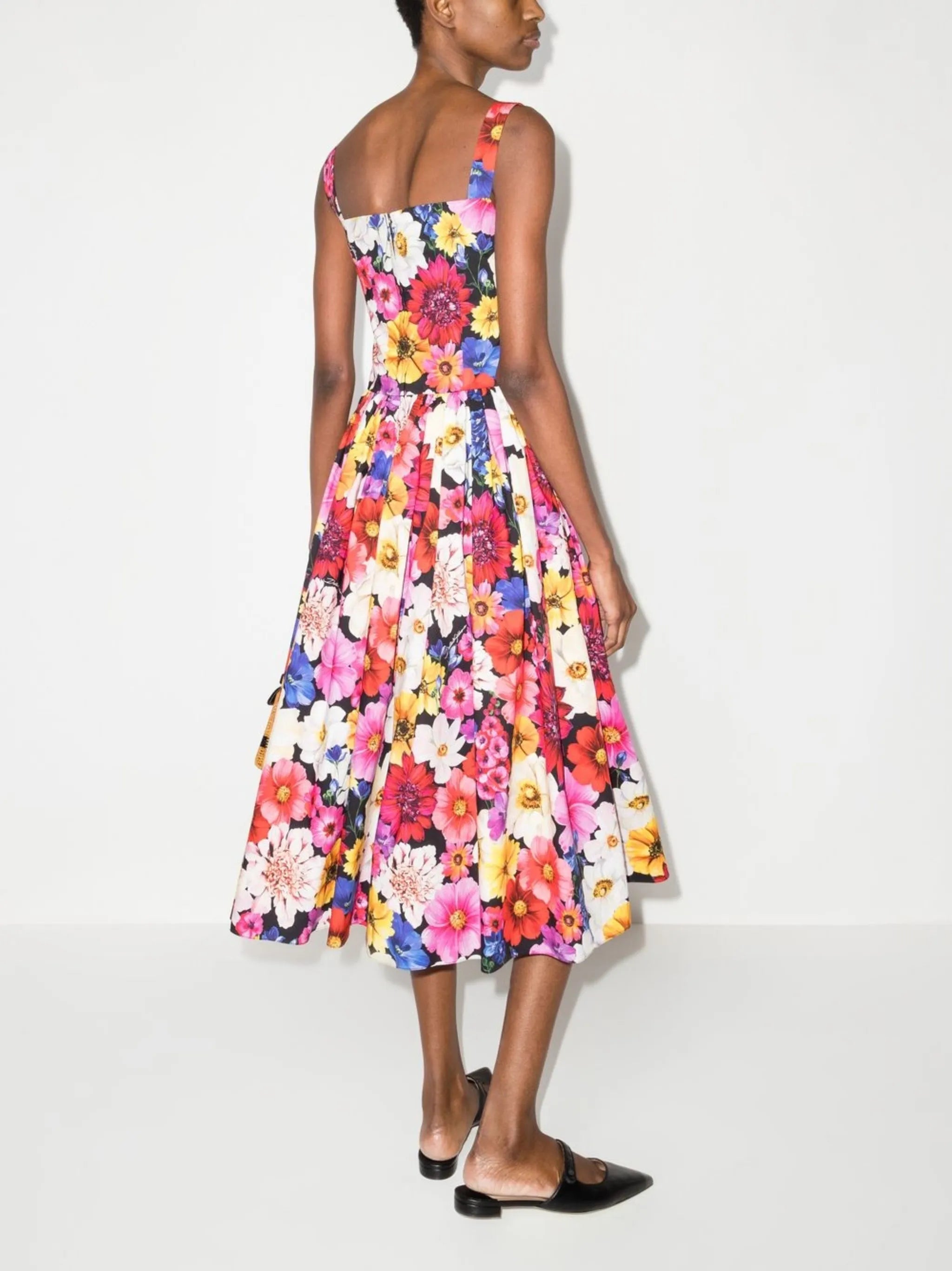 floral-print midi dress
