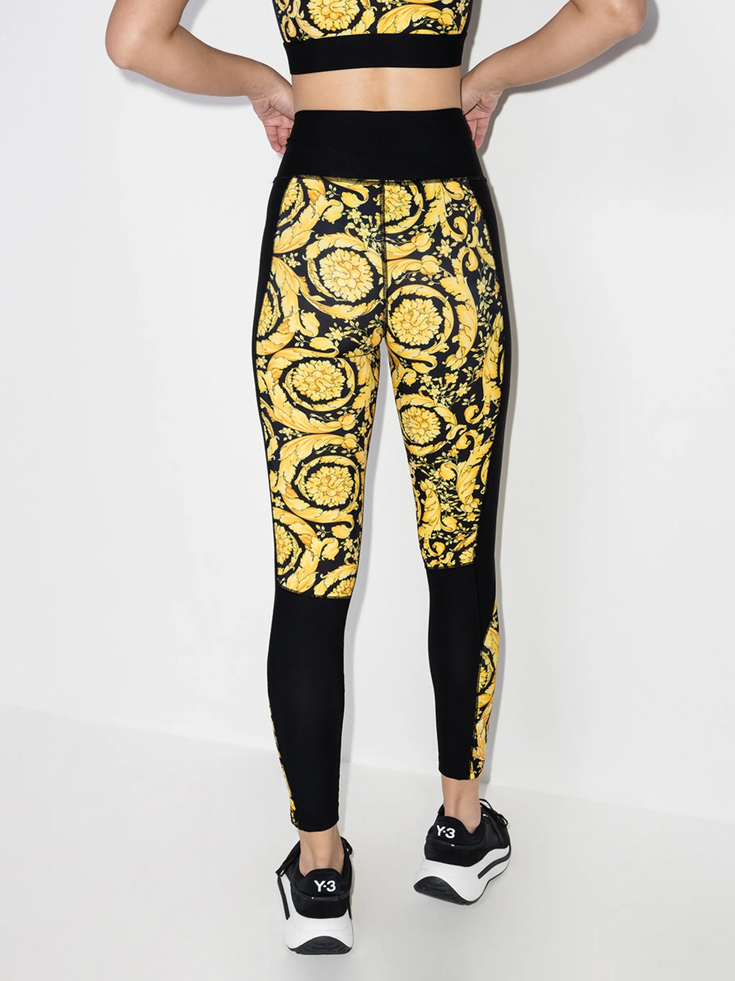 Barocco print high-waisted leggings