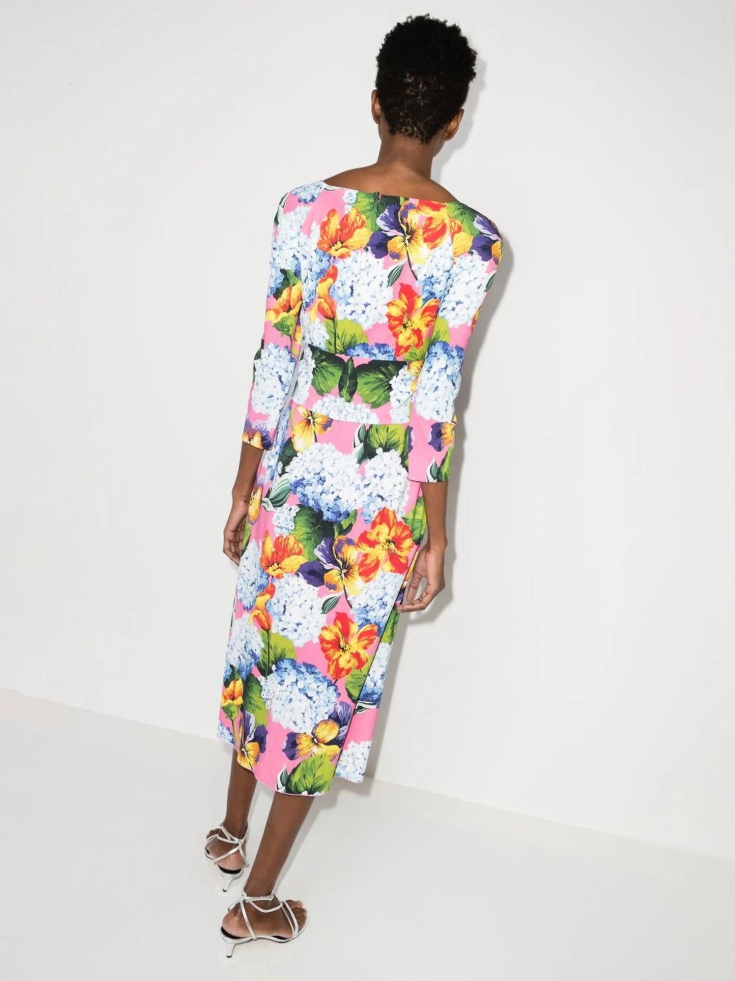 floral-print midi dress