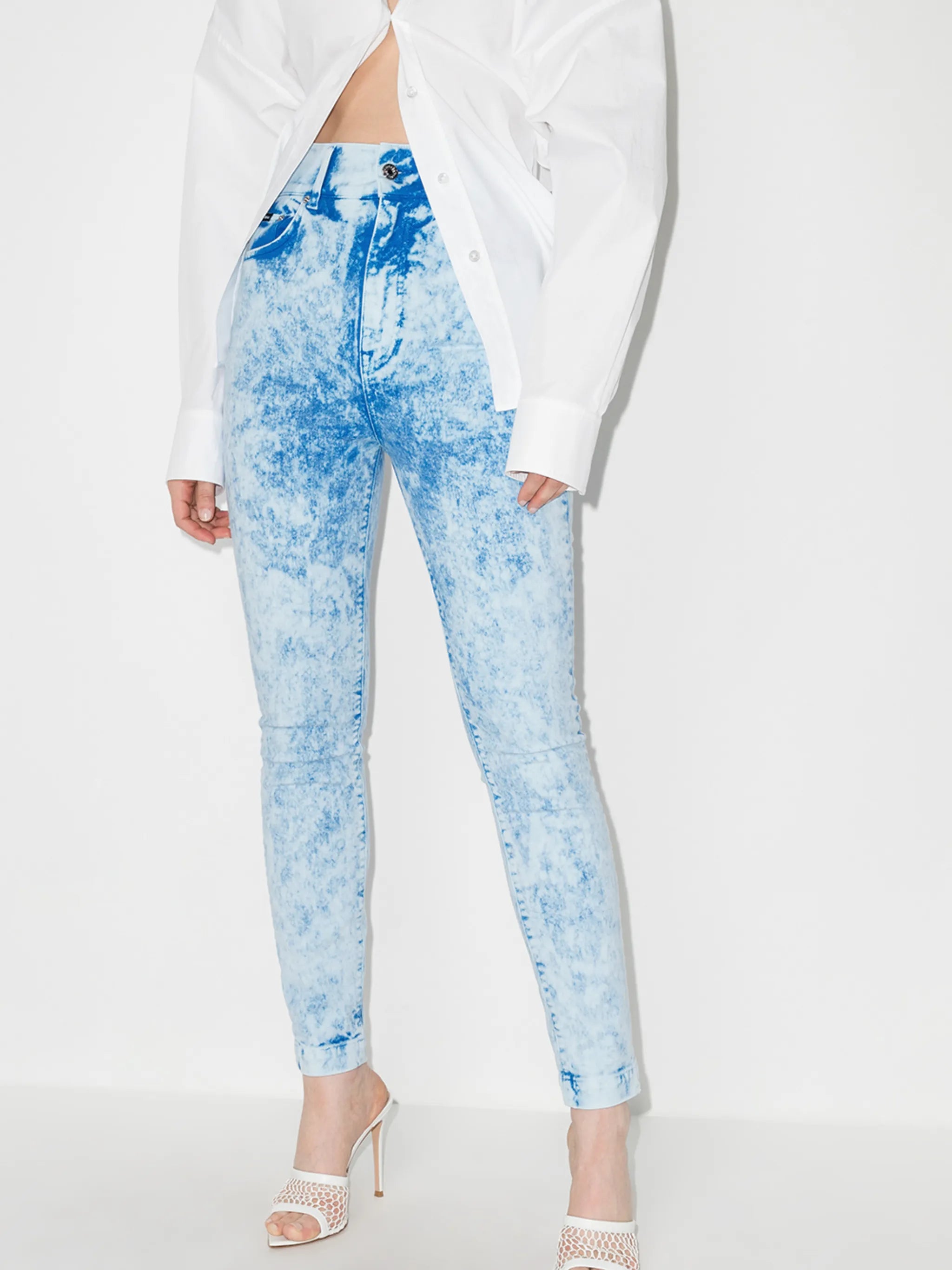 acid wash skinny jeans