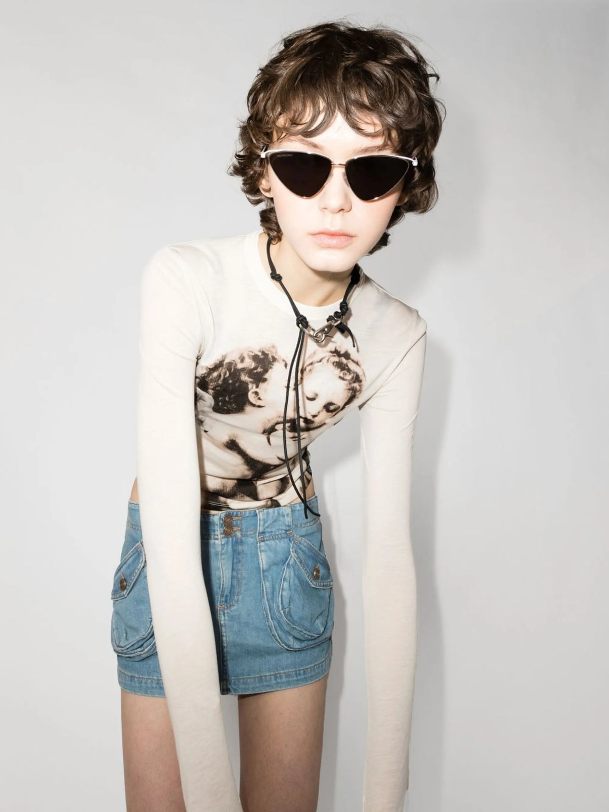 triangle-frames tinted sunglasses