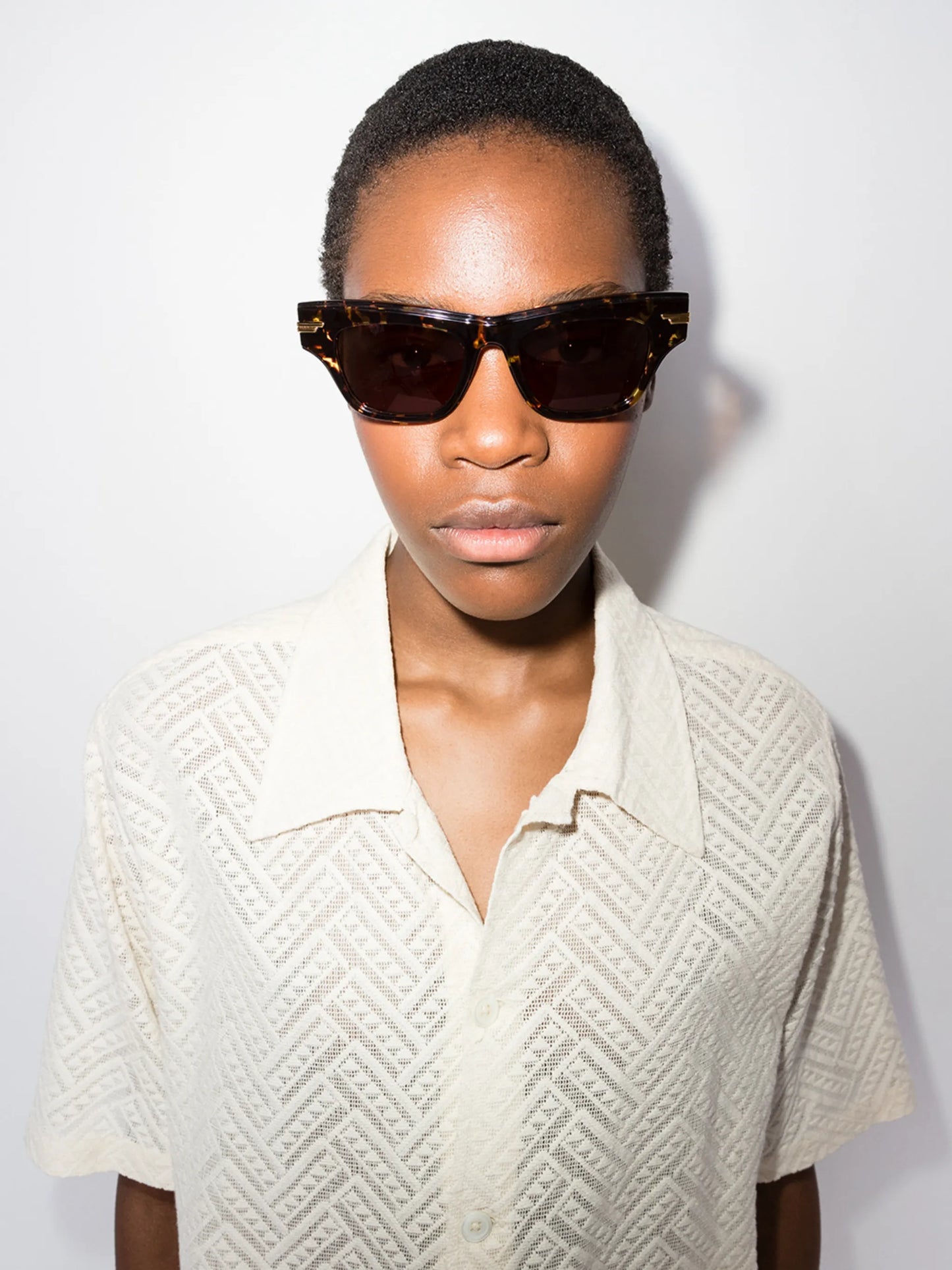 Mitre square-frame sunglasses