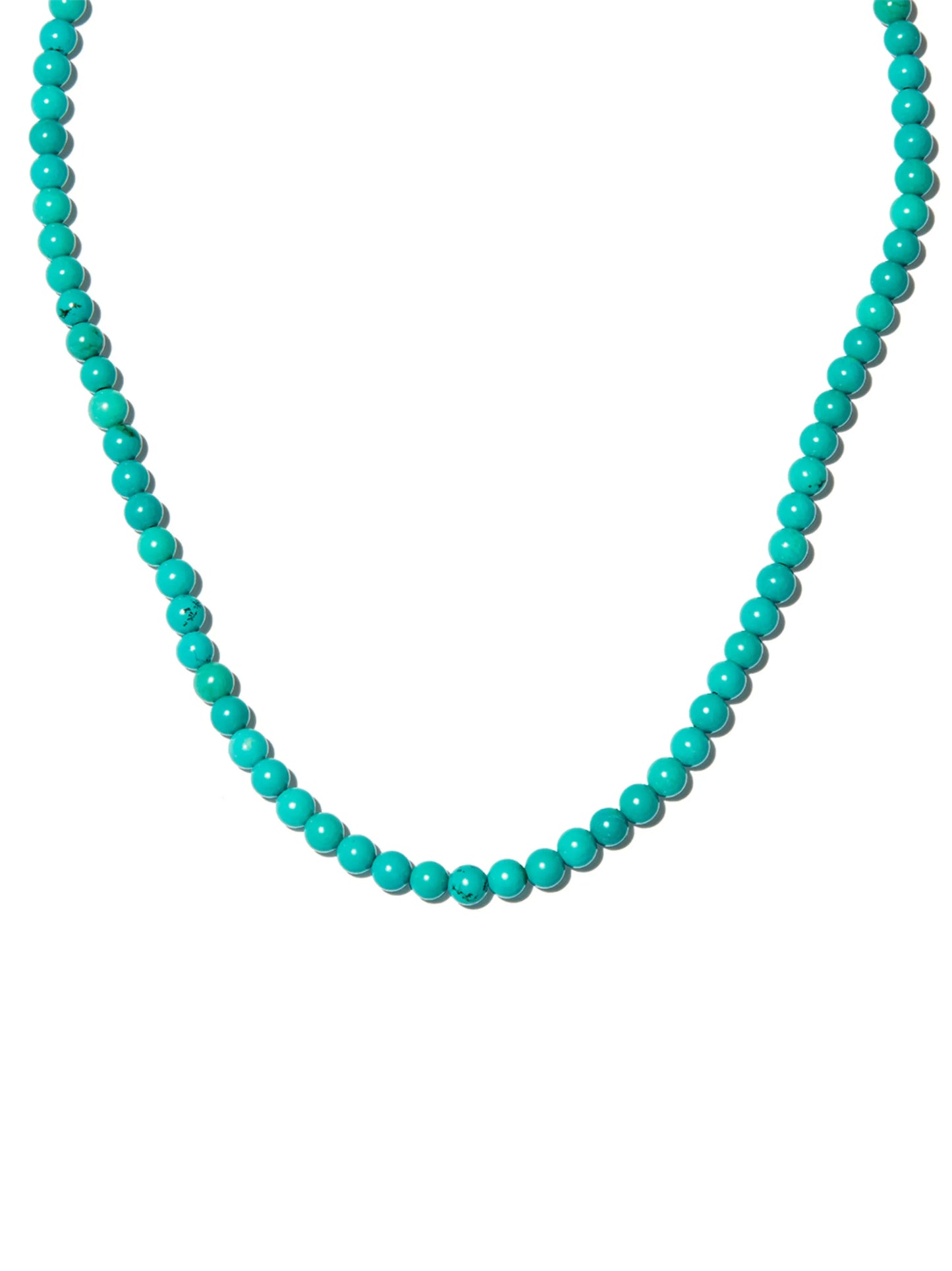 14kt yellow gold turquoise beaded necklace