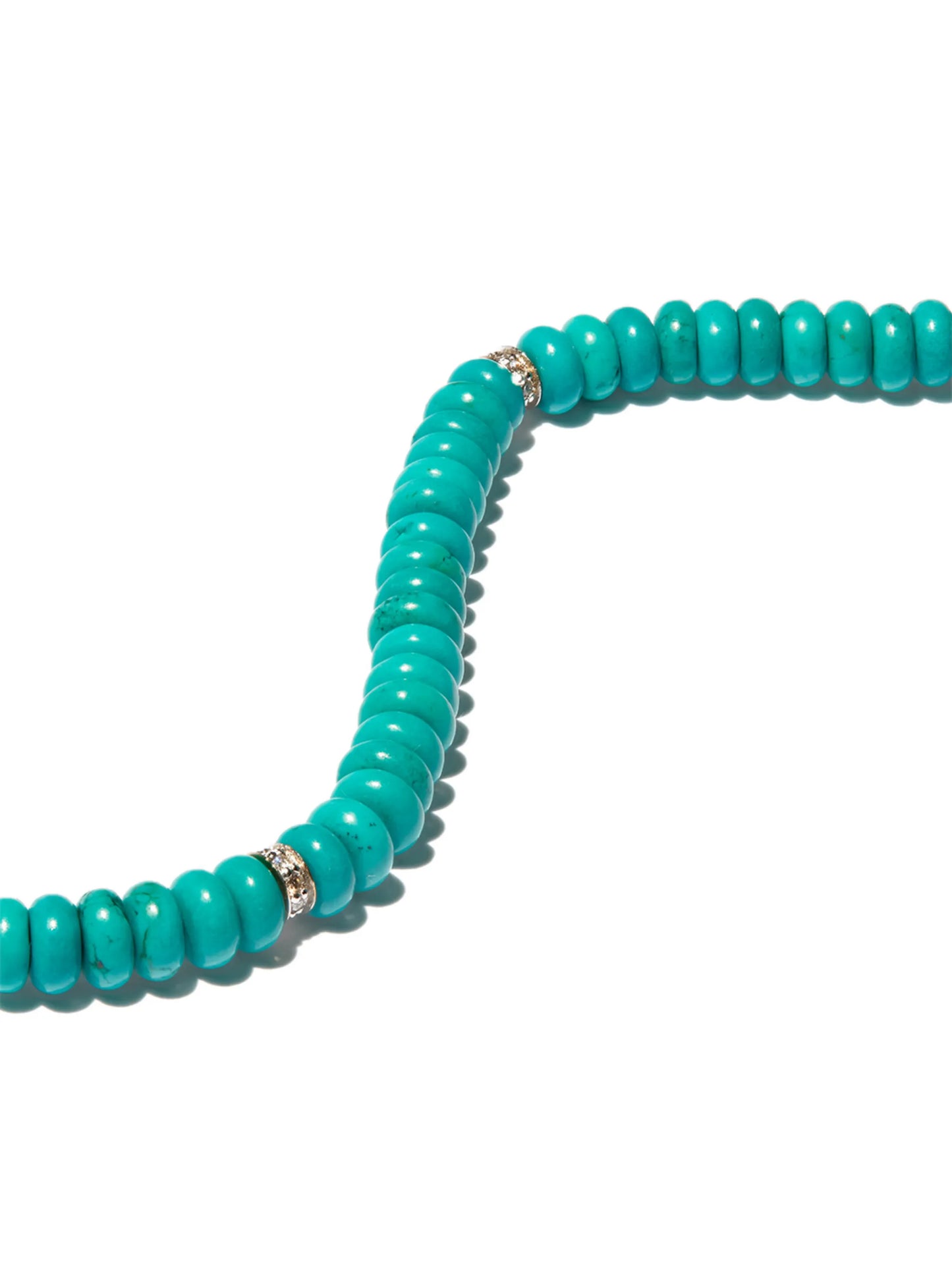 14kt yellow gold malachite and diamond station necklace