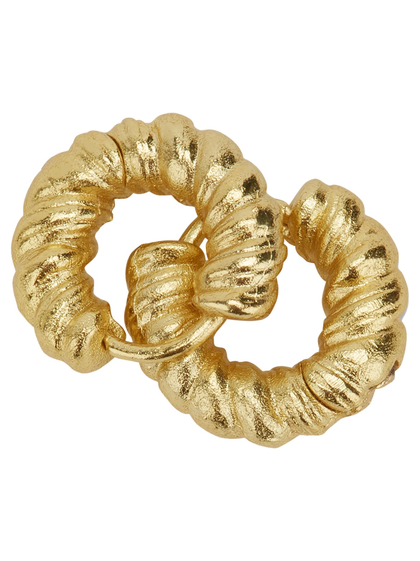 Cable small hoop earrings