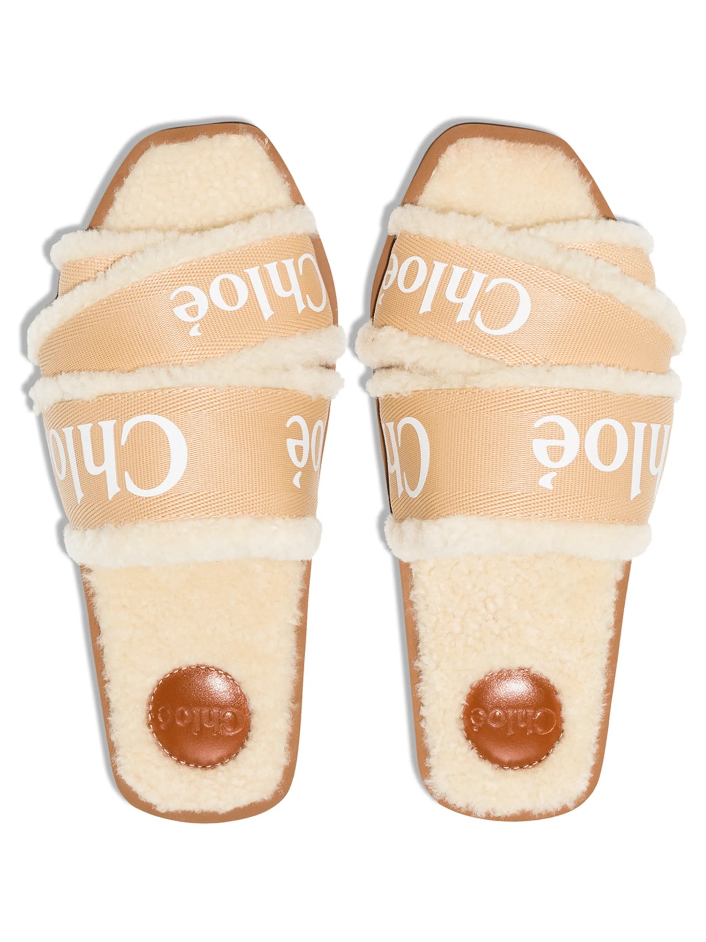 Woody logo-tape flat sandals