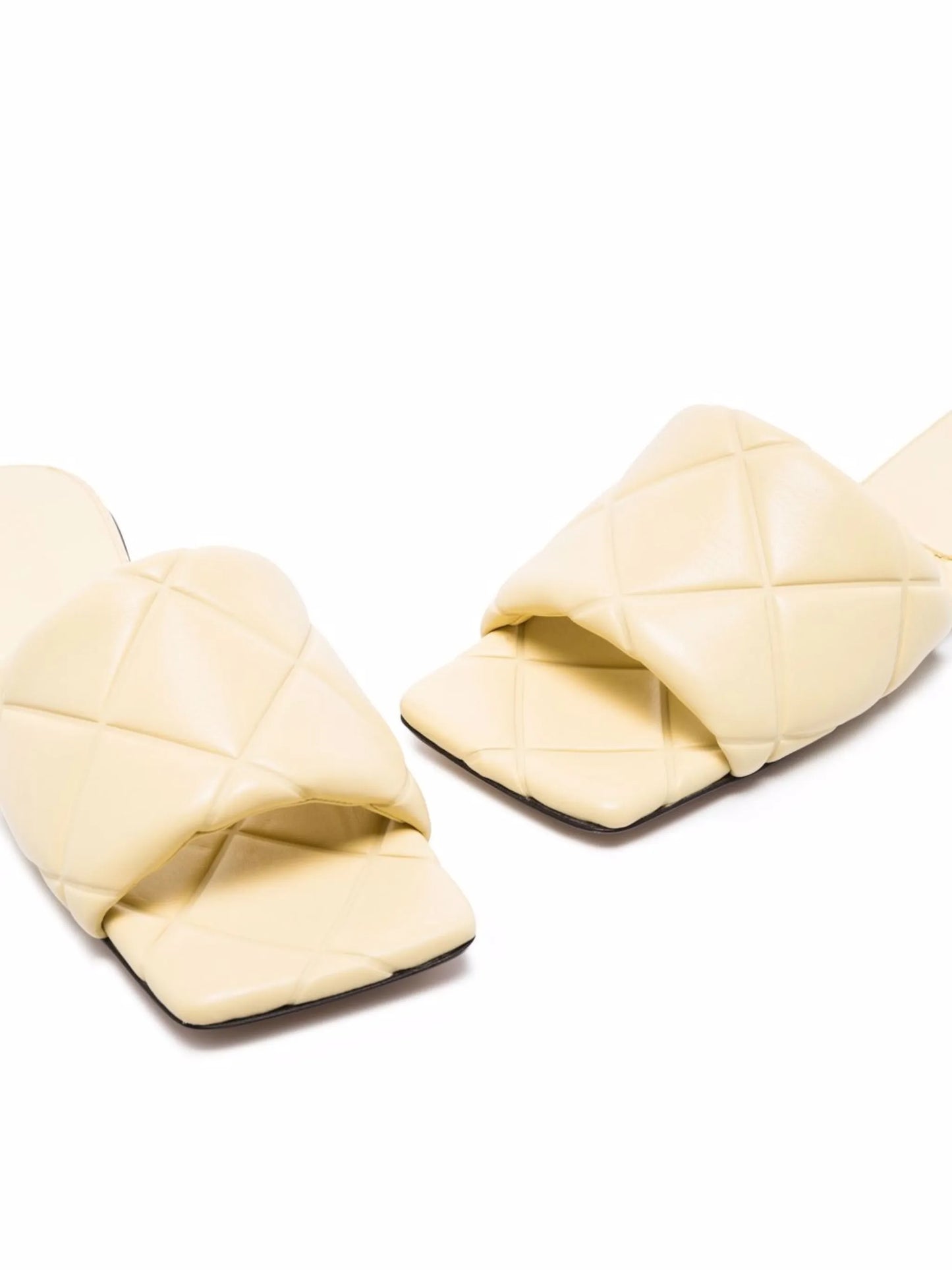 diamond-quilt open-toe sandals