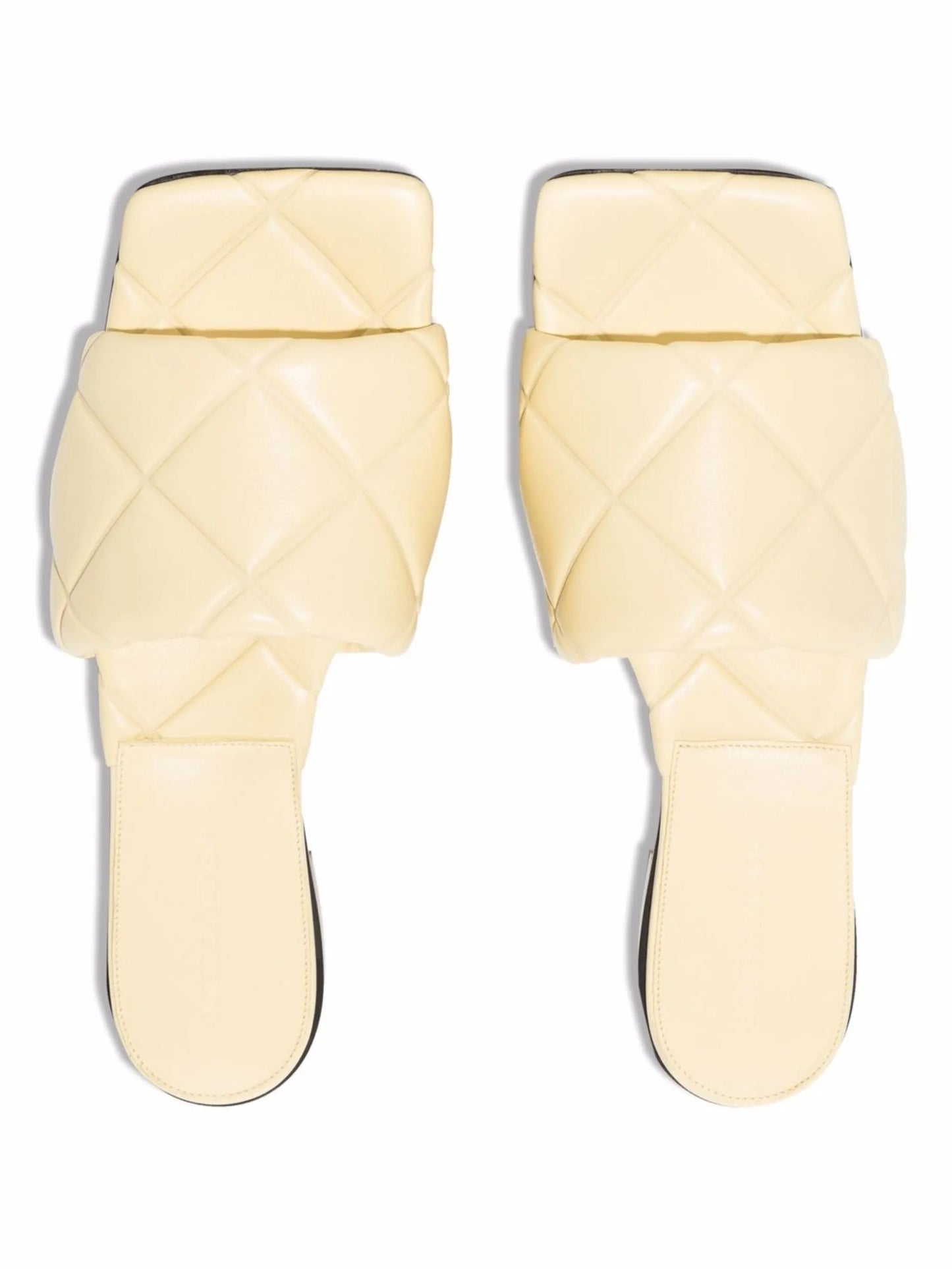 diamond-quilt open-toe sandals