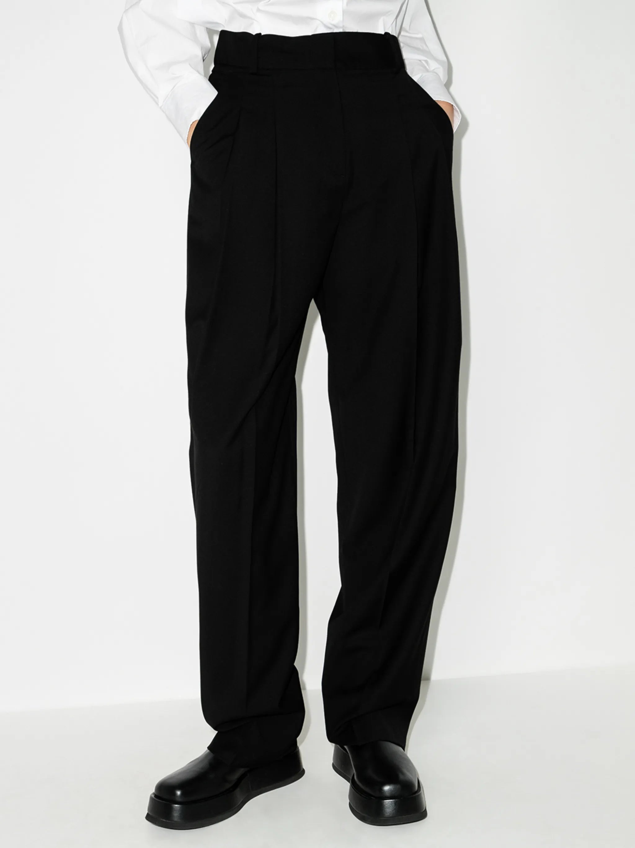 Gelso high-waisted darted trousers