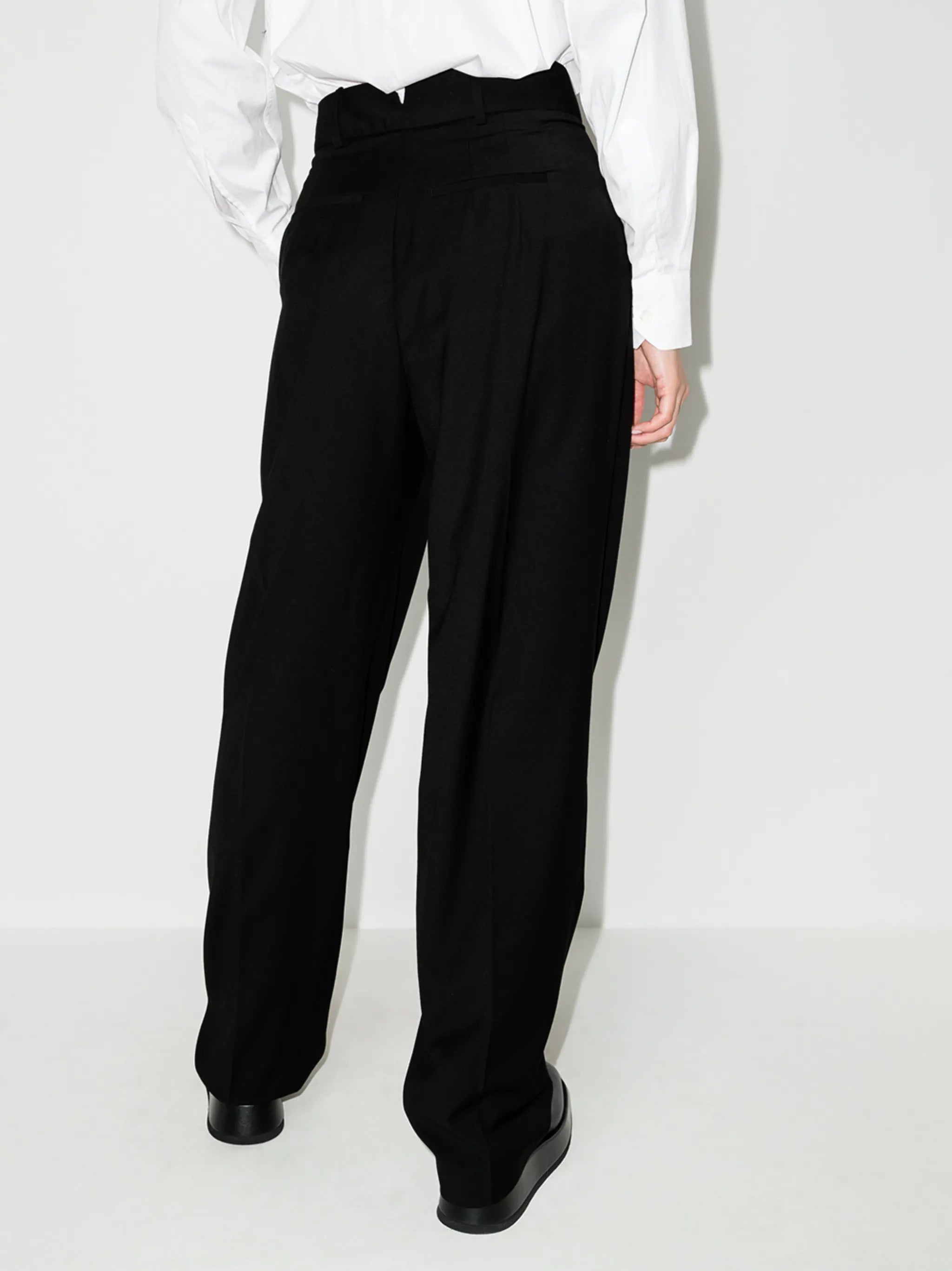 Gelso high-waisted darted trousers