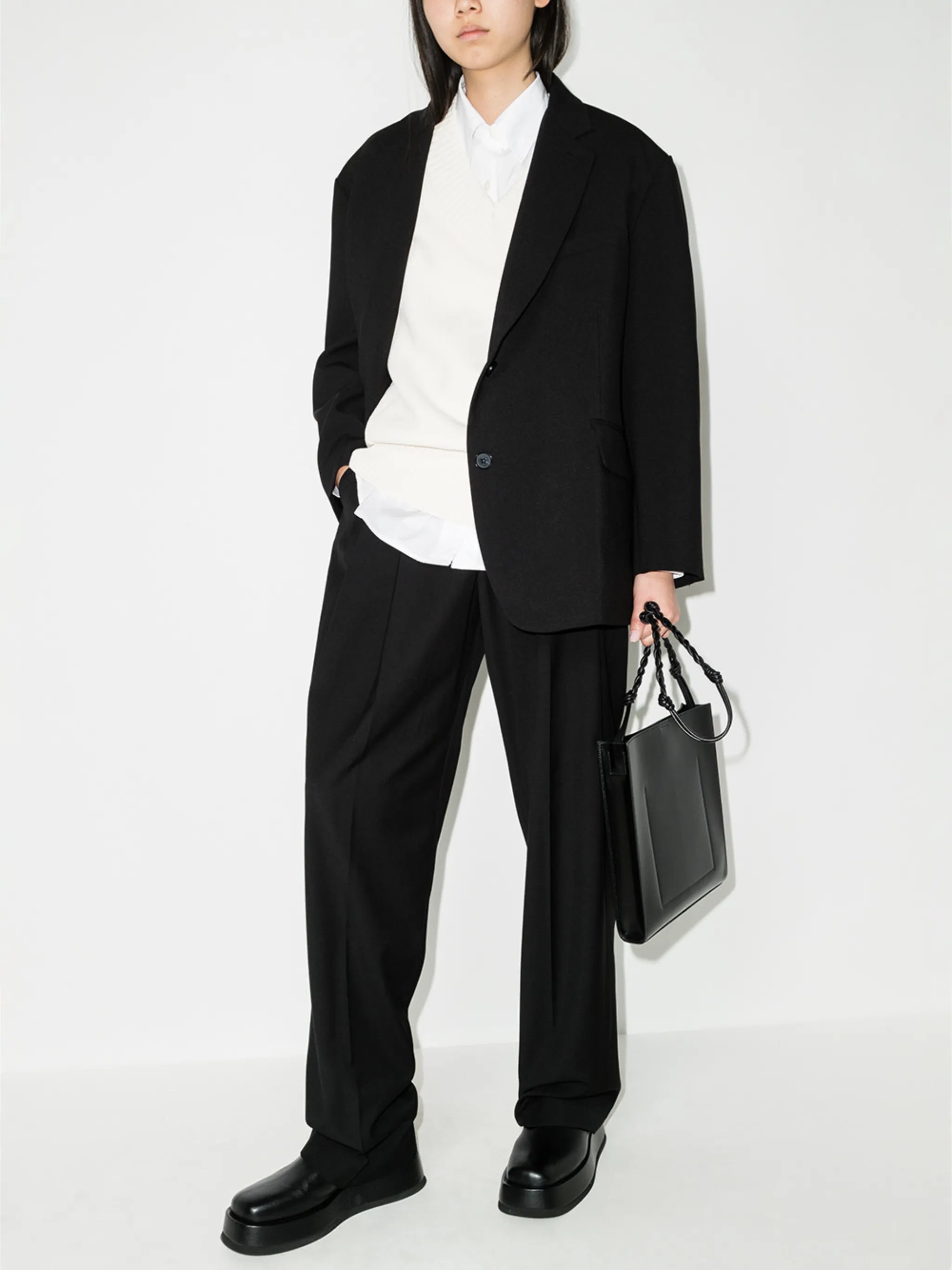Gelso high-waisted darted trousers