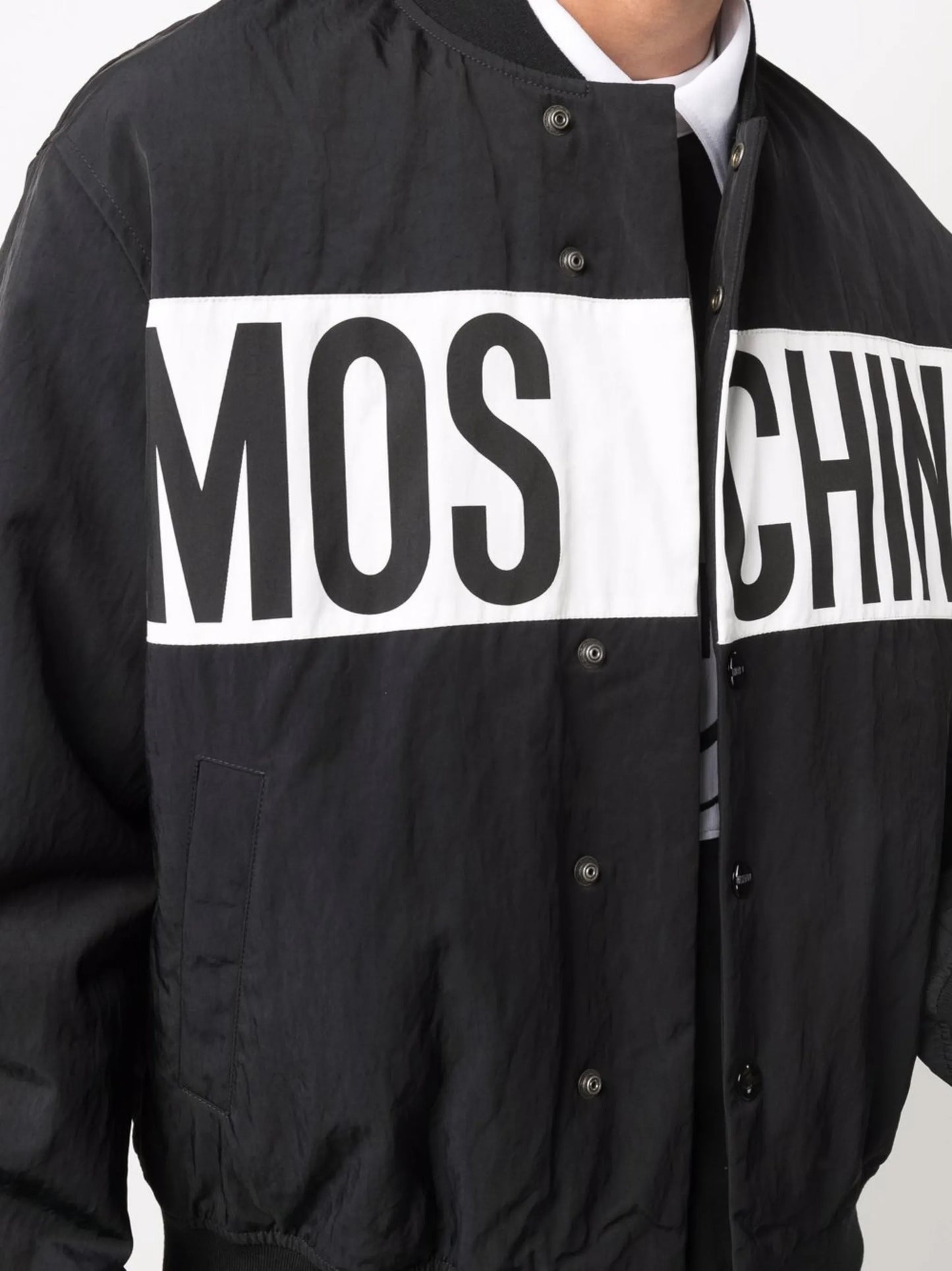 logo print bomber jacket