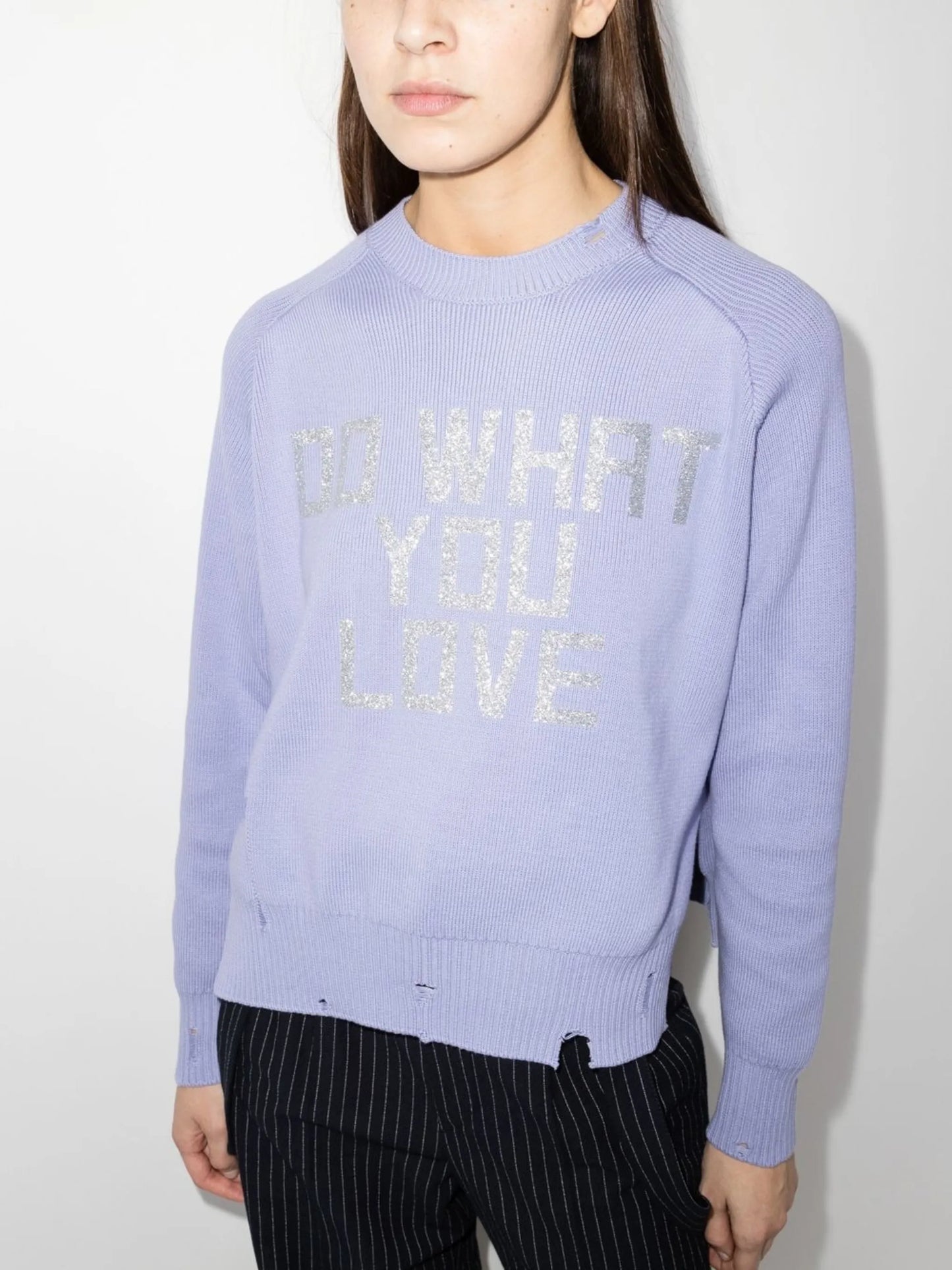 slogan-print cotton jumper