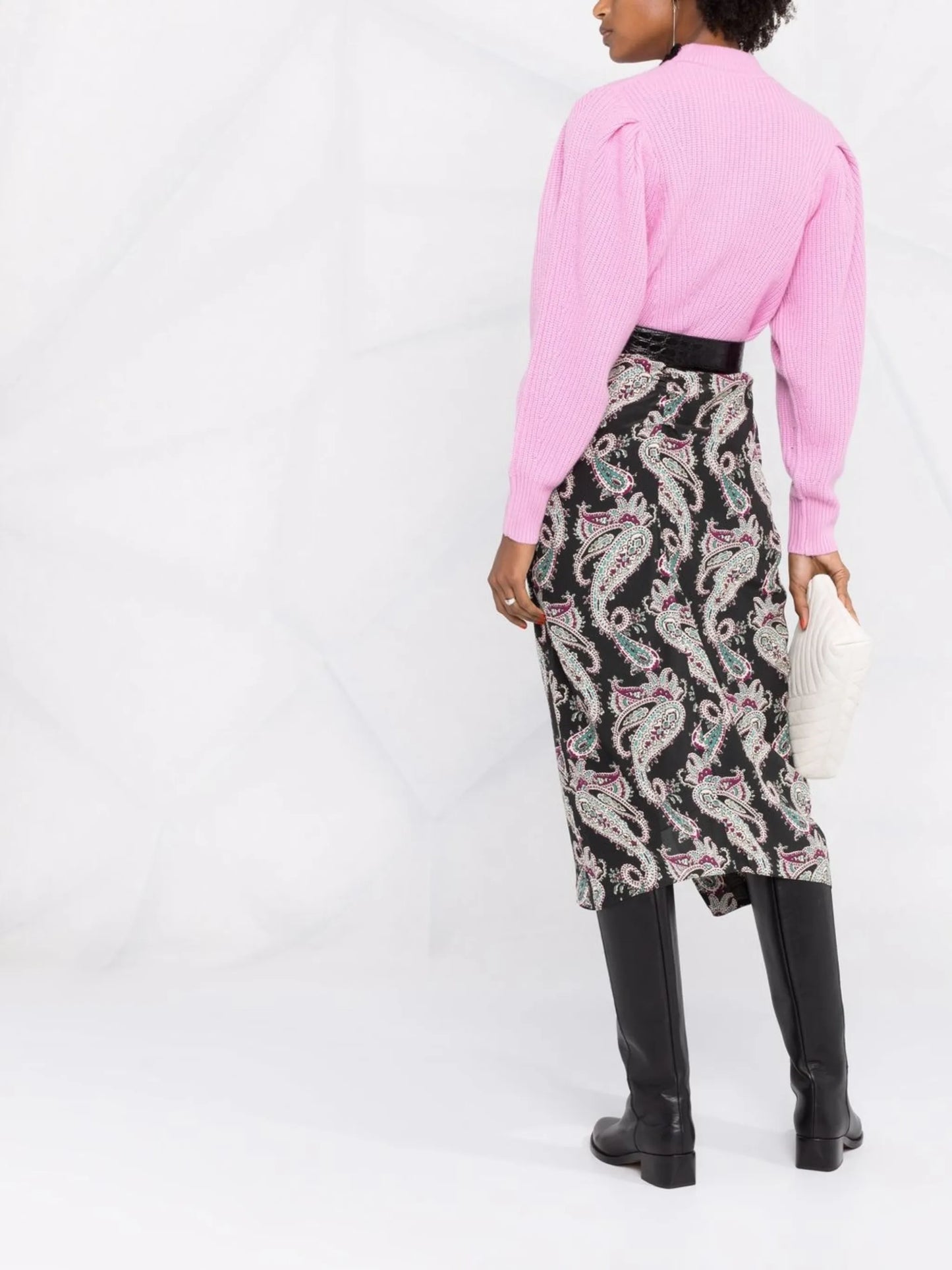 Breetizi draped silk skirt