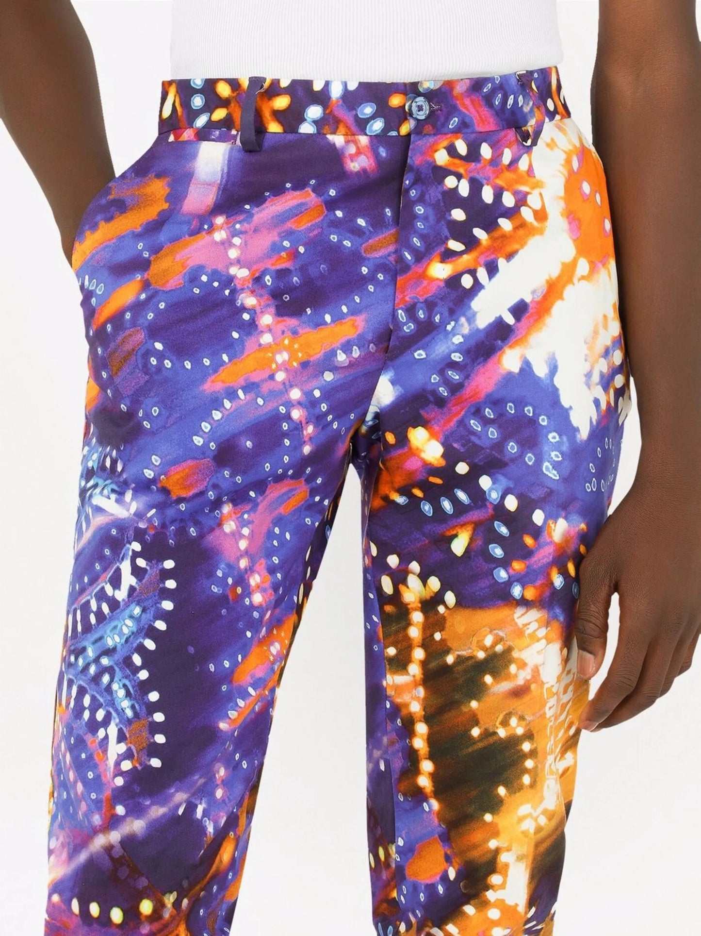 luminaire-print tailored trousers