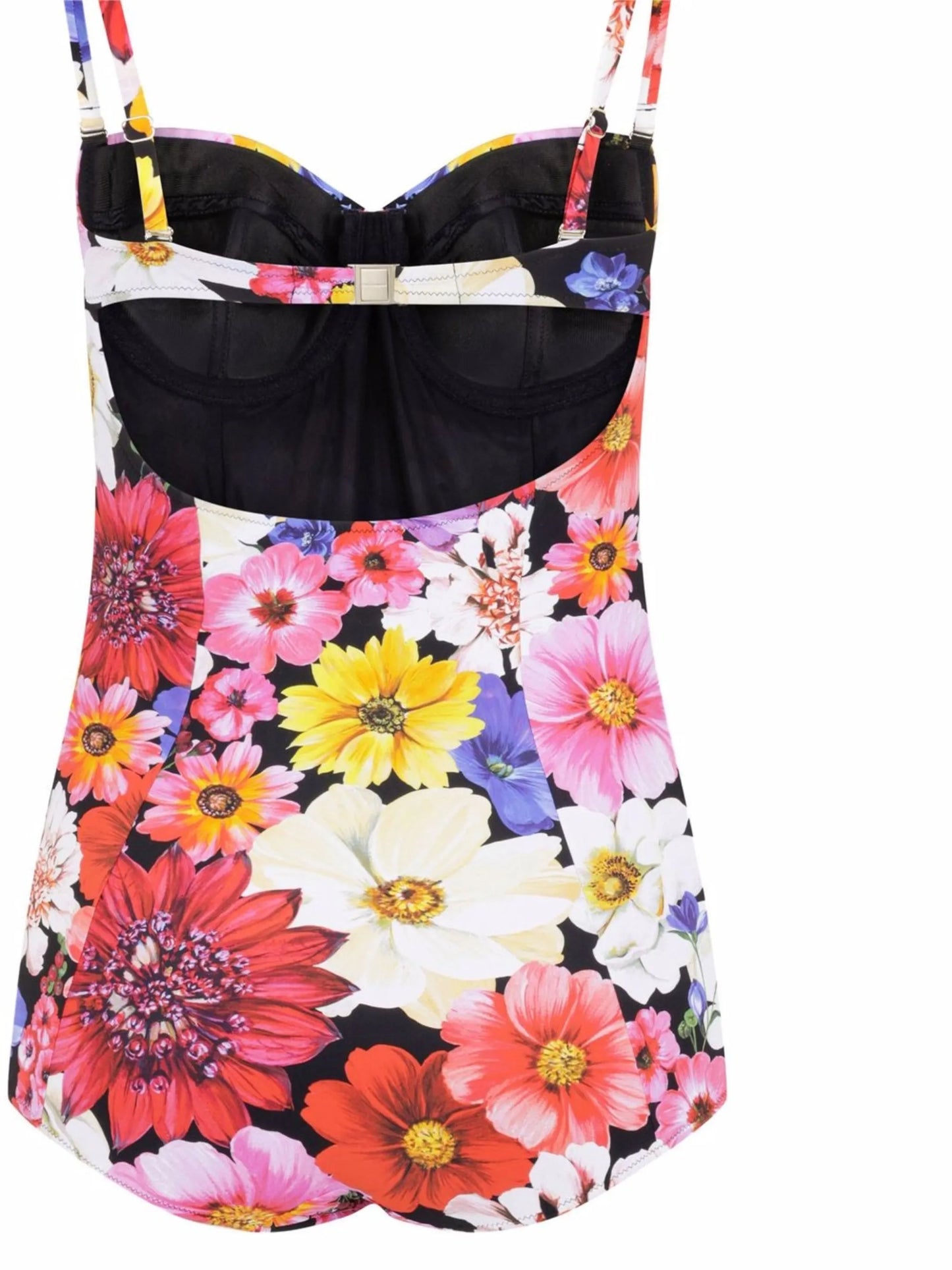 floral-print underwire cup swimsuit