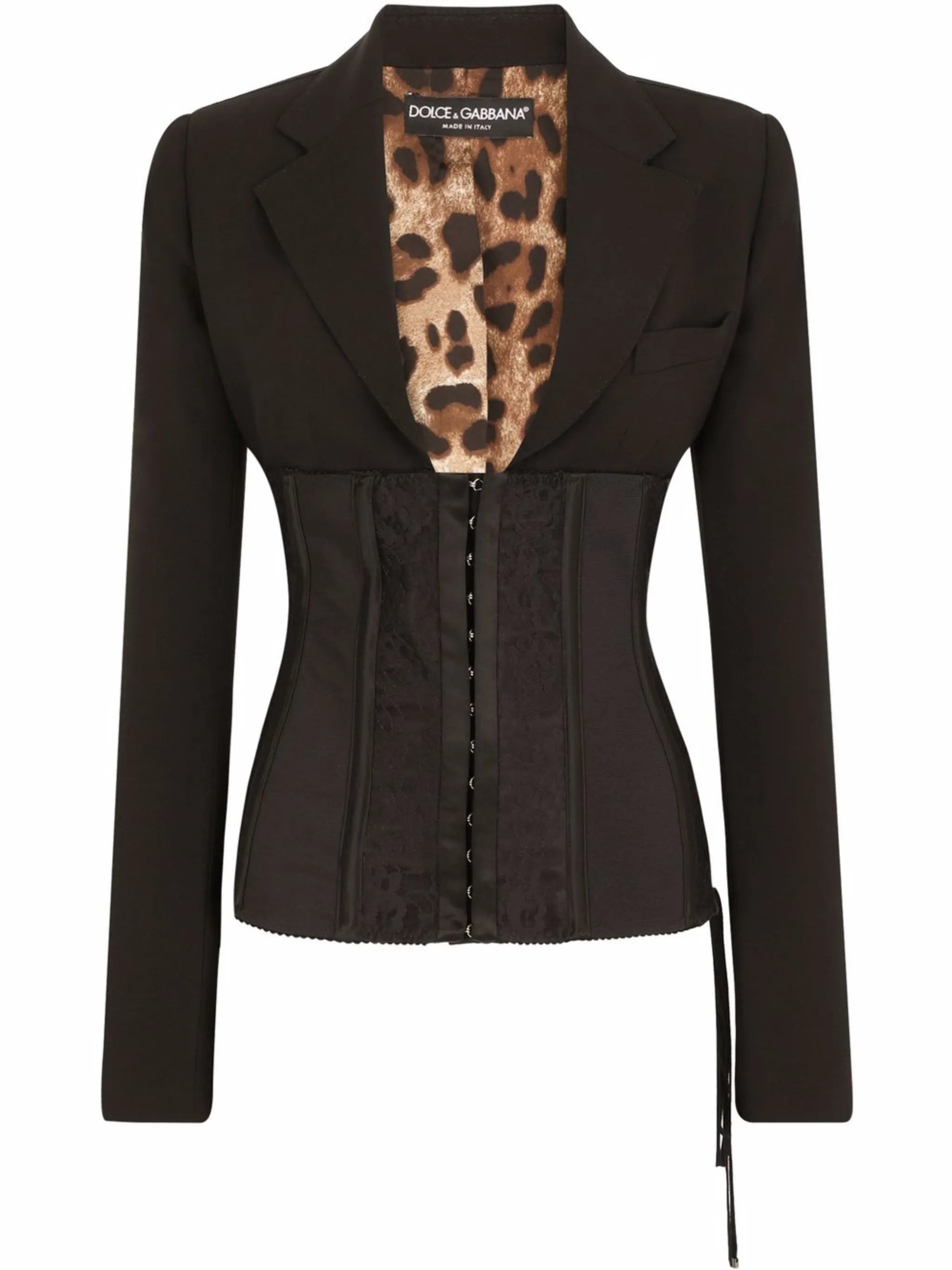 lace-up bustier jacket