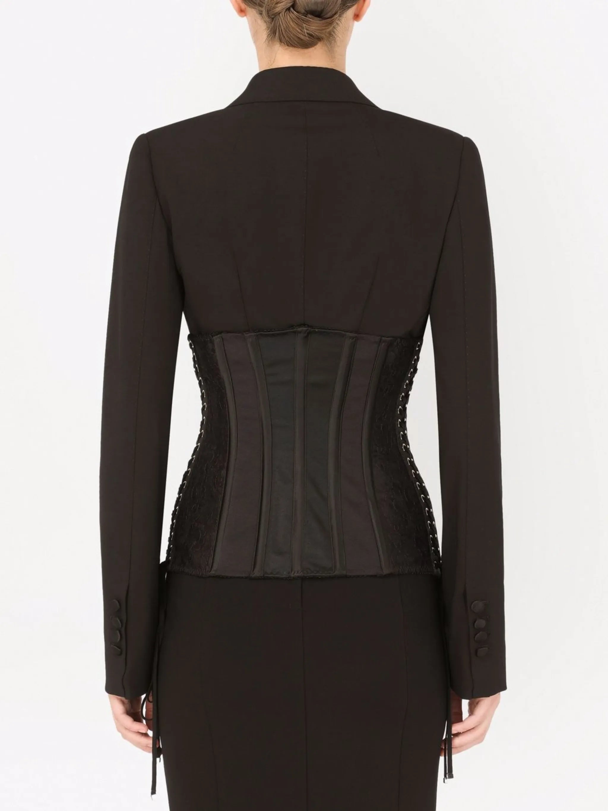 lace-up bustier jacket
