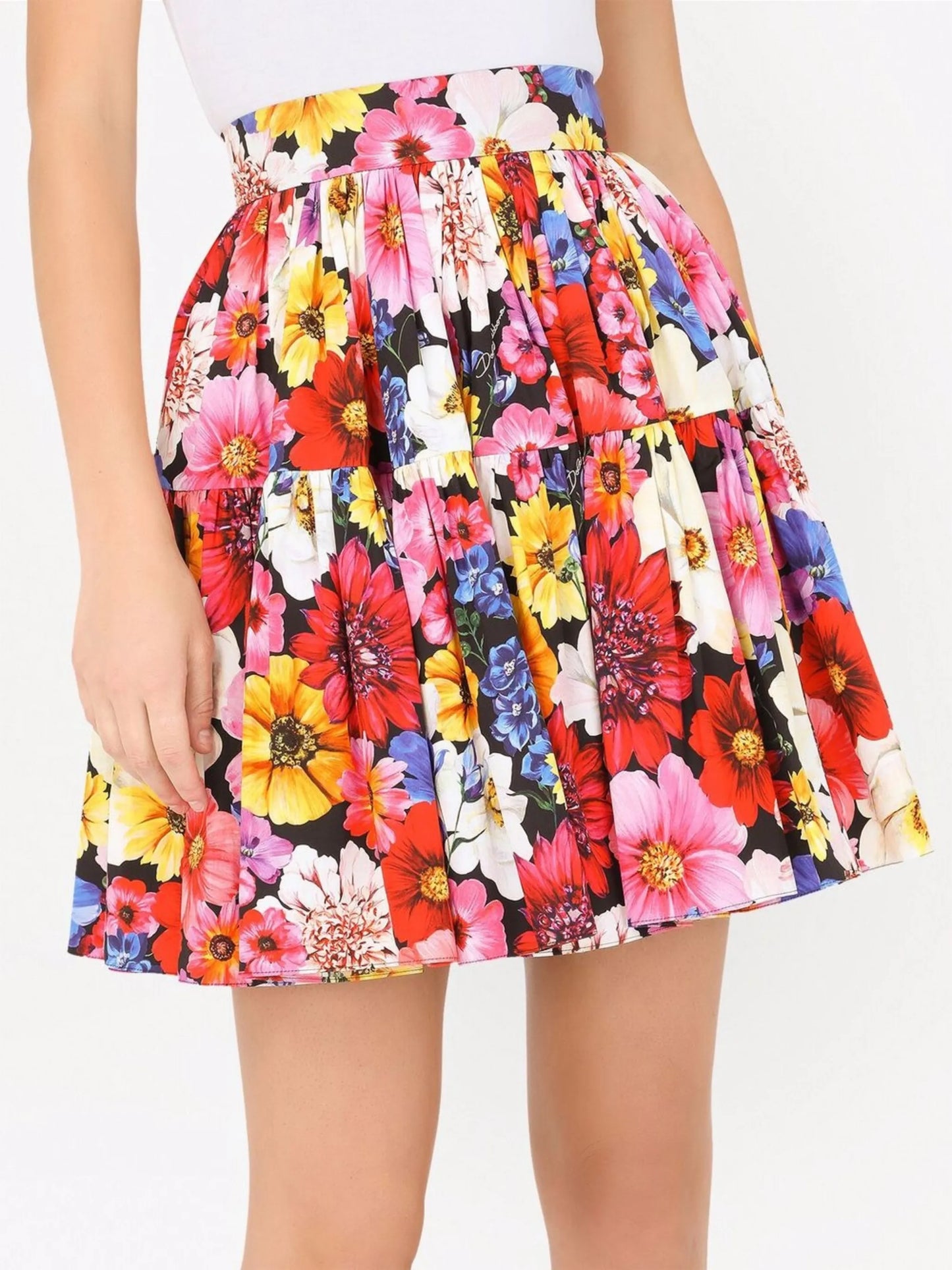 floral pleated skirt