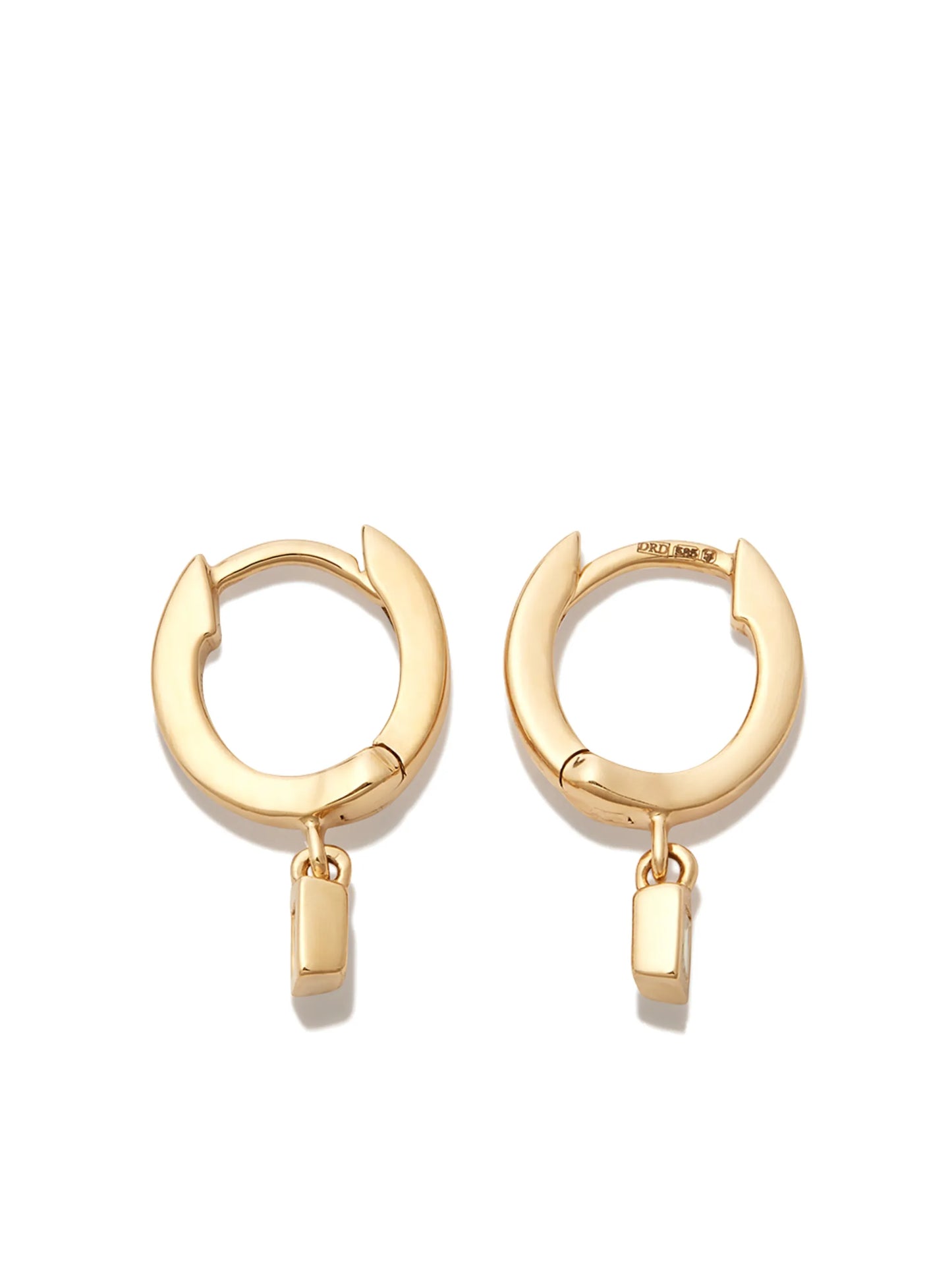 14kt yellow gold Sadie diamond huggie drop earrings
