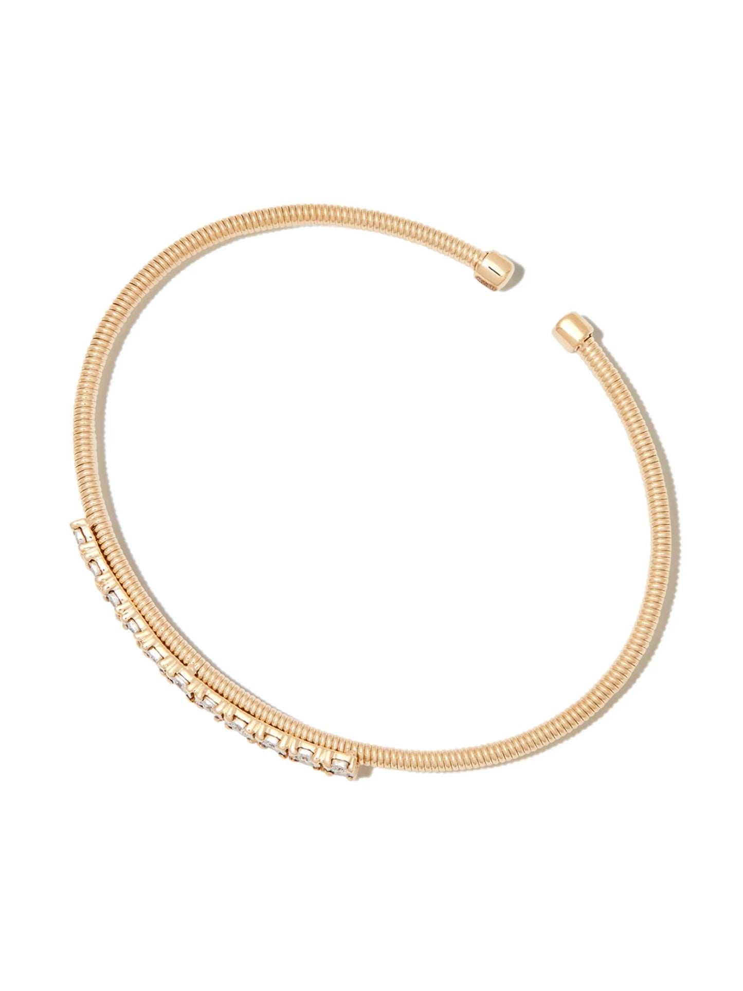 14kt yellow gold Bea diamond cuff