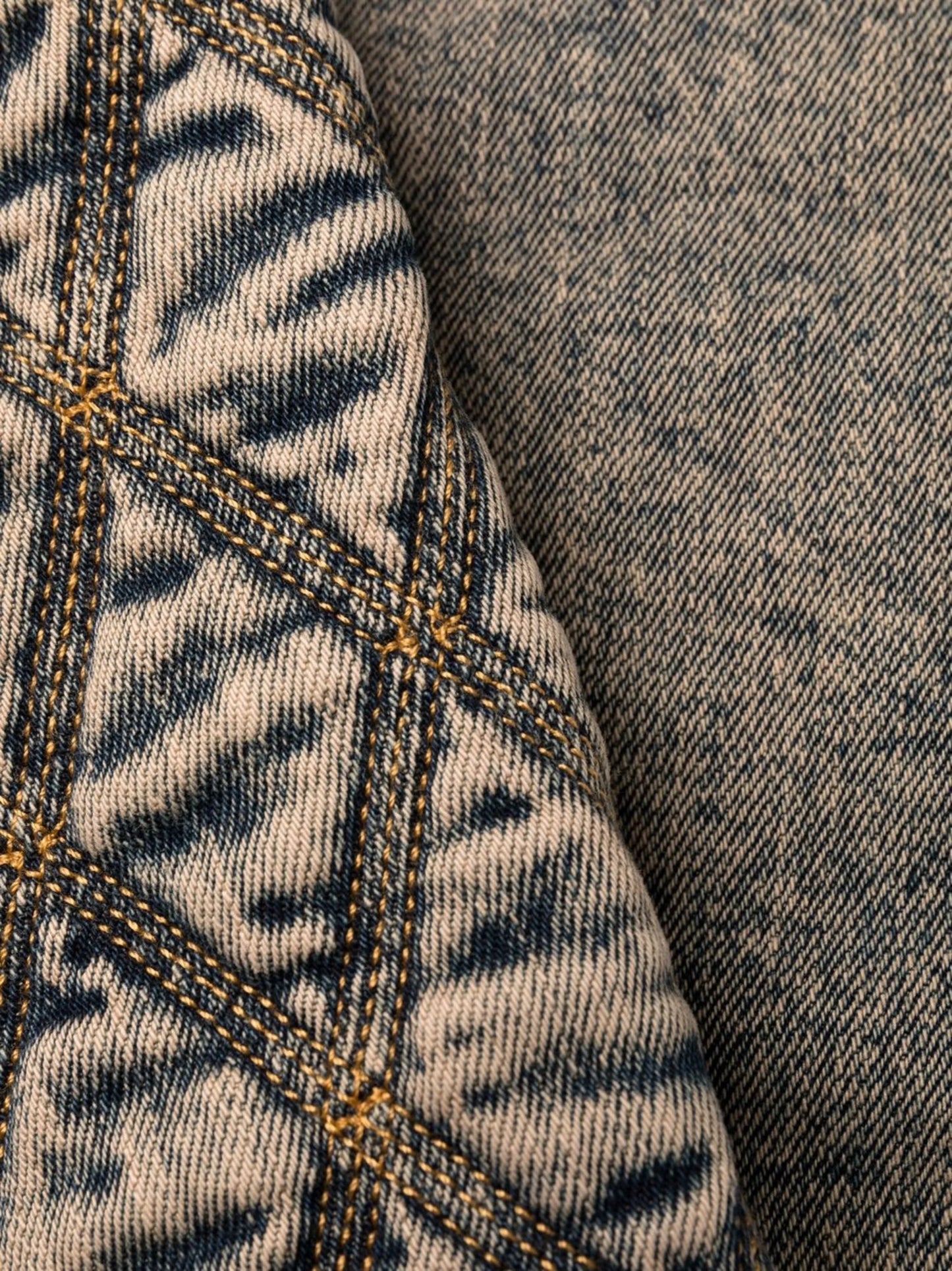 diamond embroidered slim fit jeans