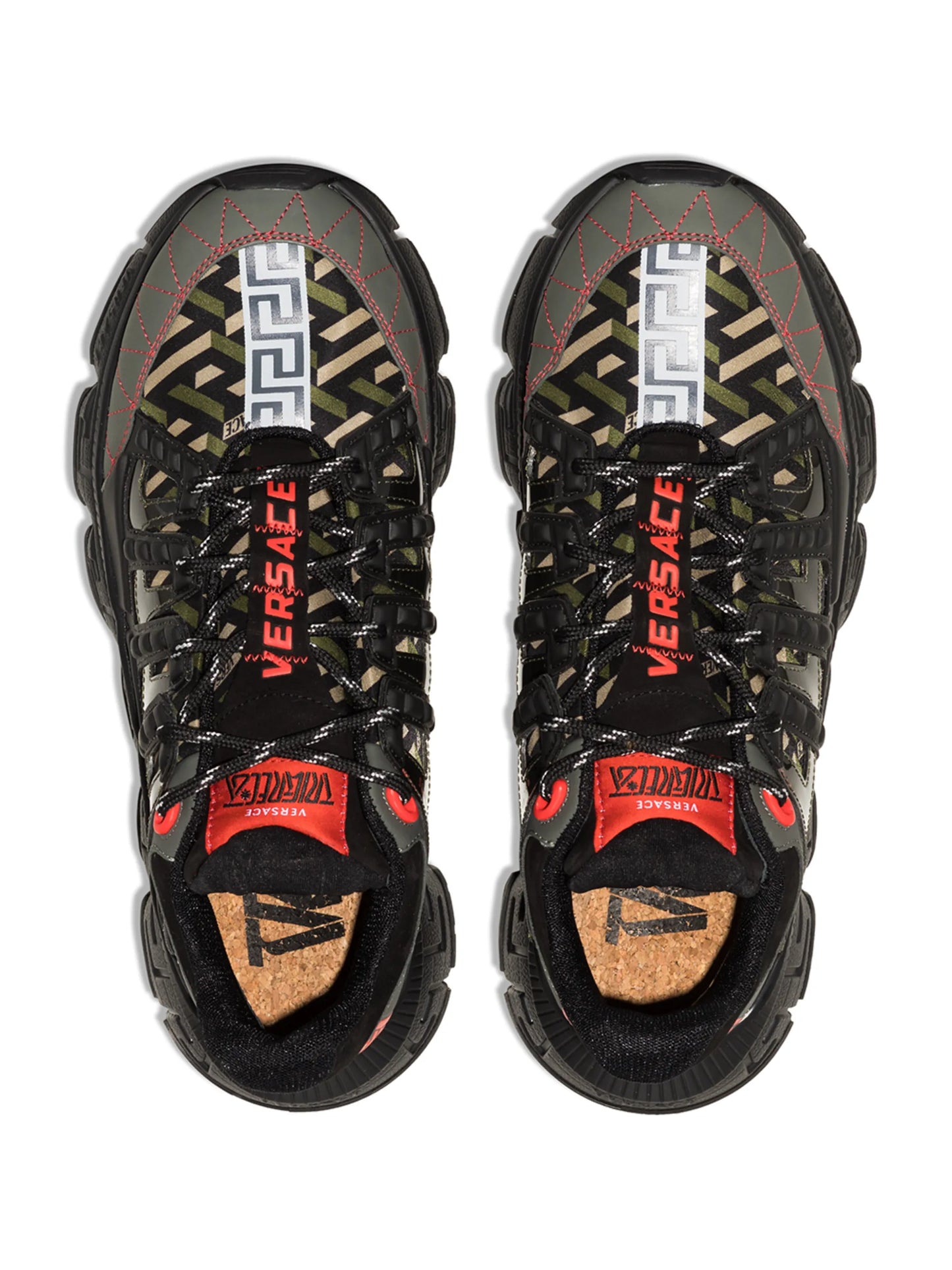 Trigreca panelled cut-out sneakers