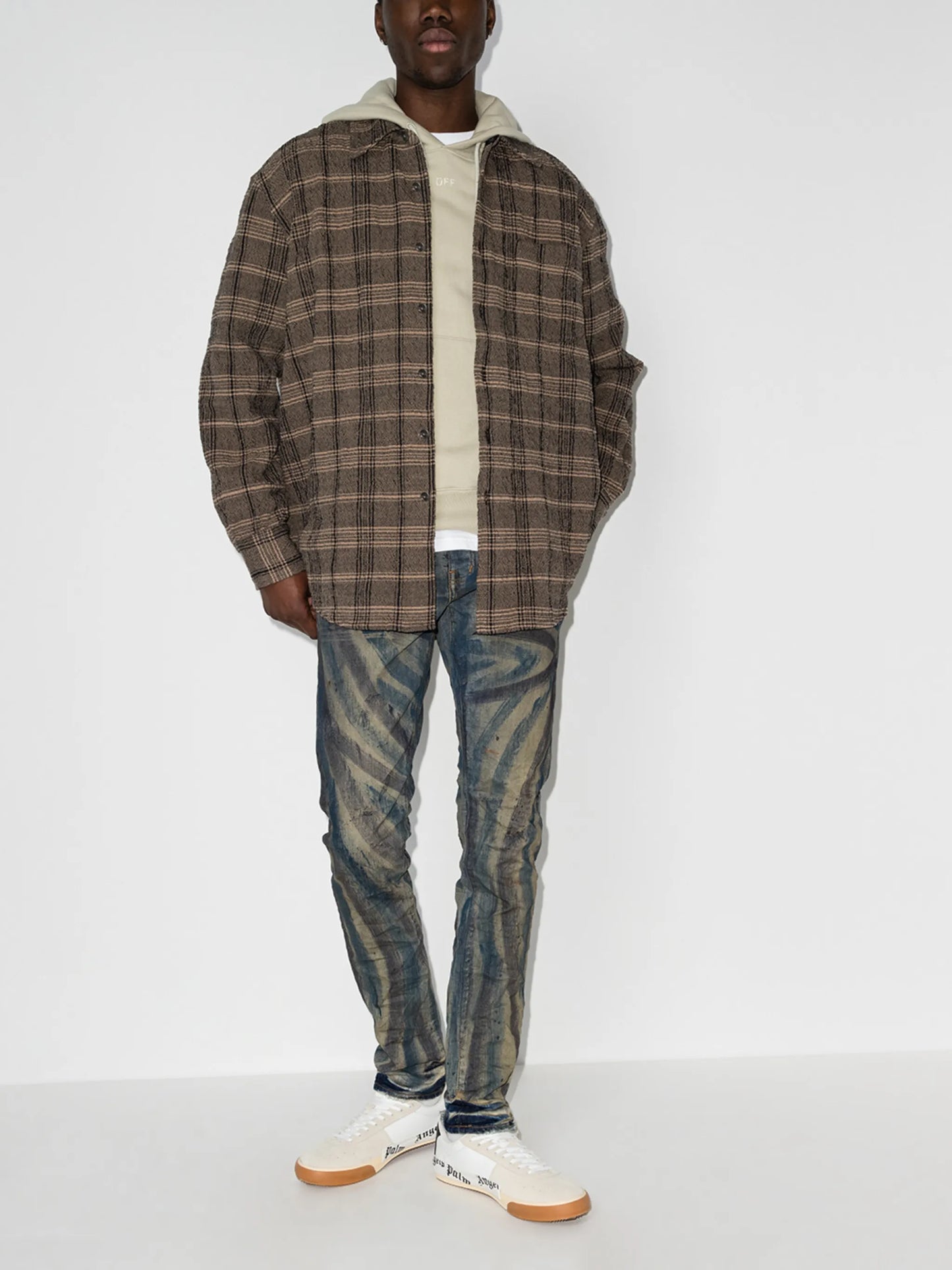 brushstroke-effect skinny jeans