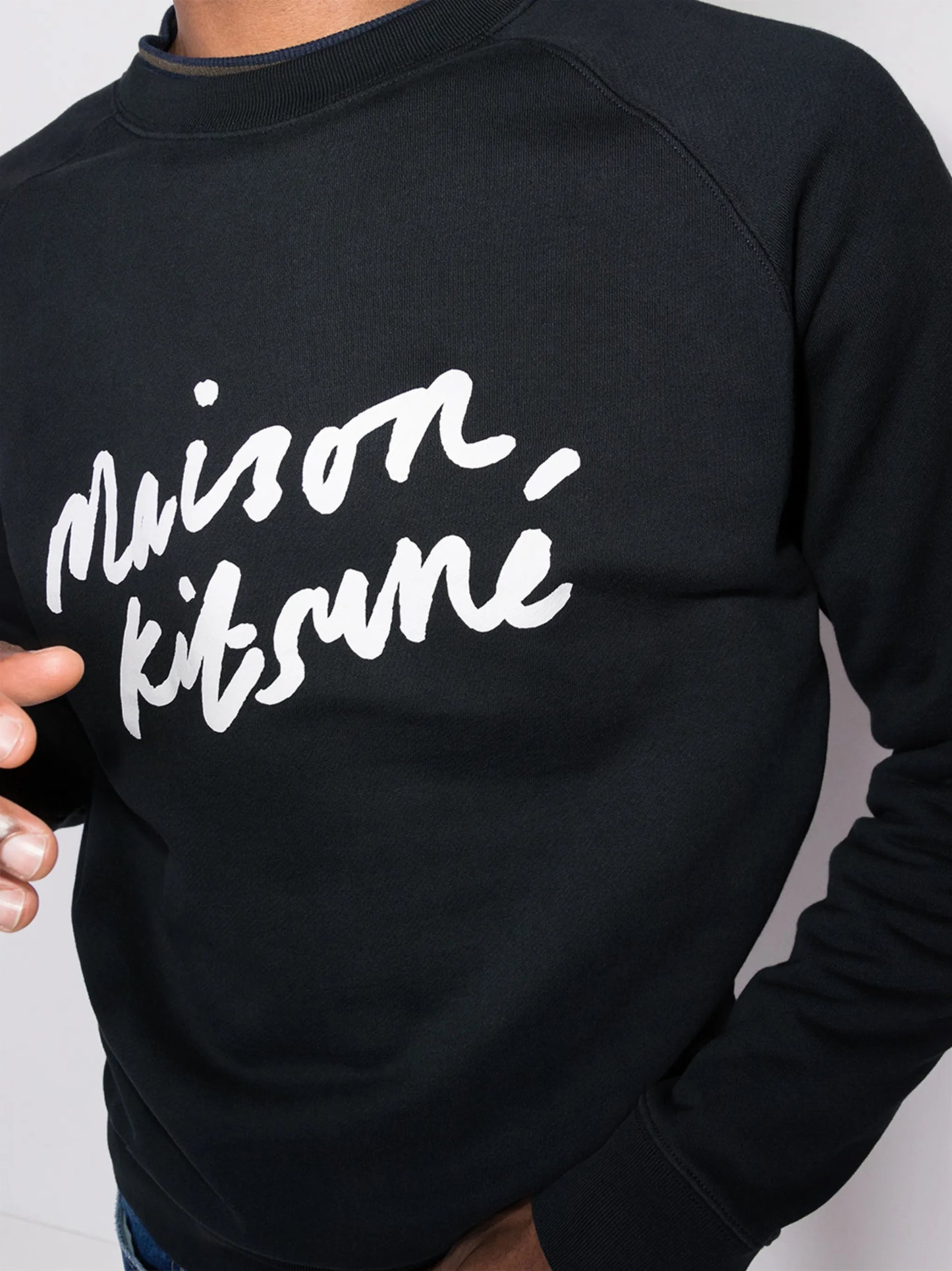 handwriting-logo cotton sweatshirt