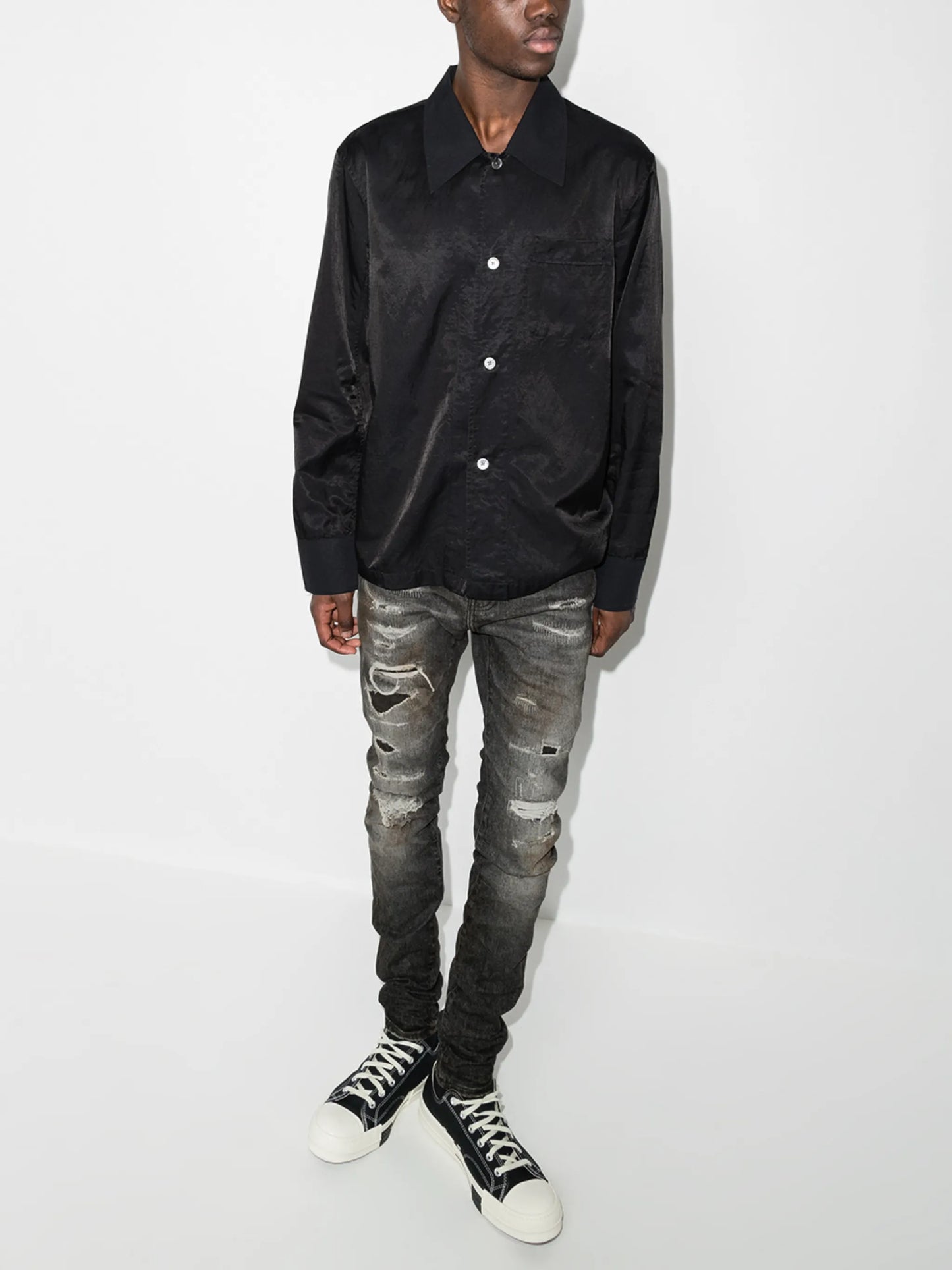 distressed-finish skinny-jeans