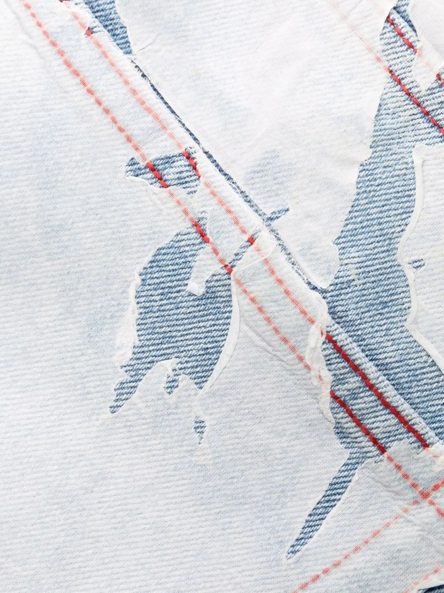 Peel-Off Effect straight-leg jeans