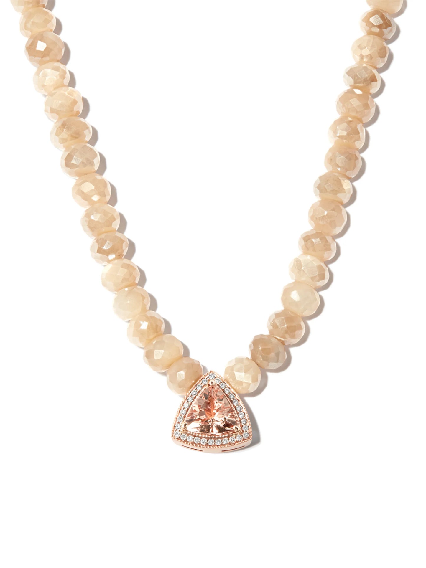 14kt rose gold multi-stone necklace