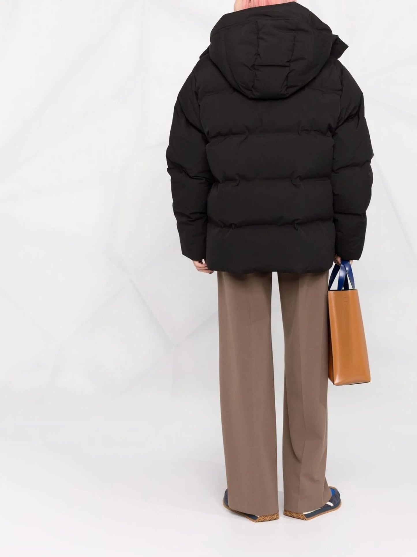 padded zip-up down coat