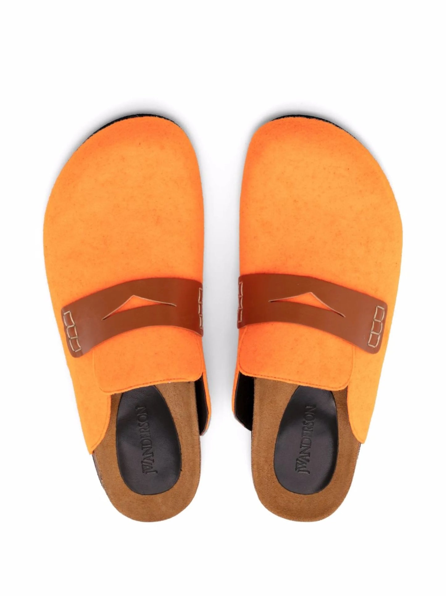 felt flat loafers