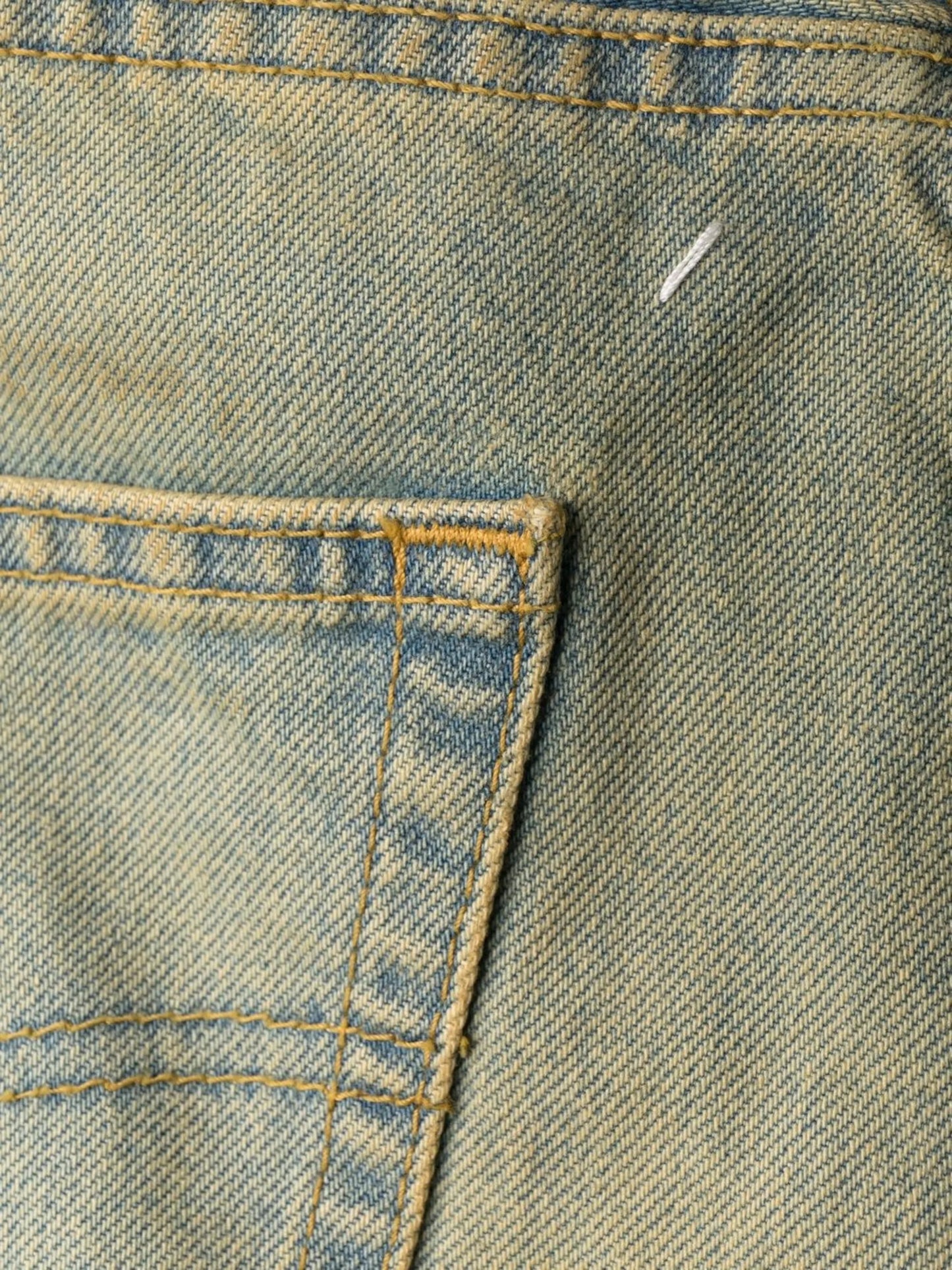 distressed effect jeans