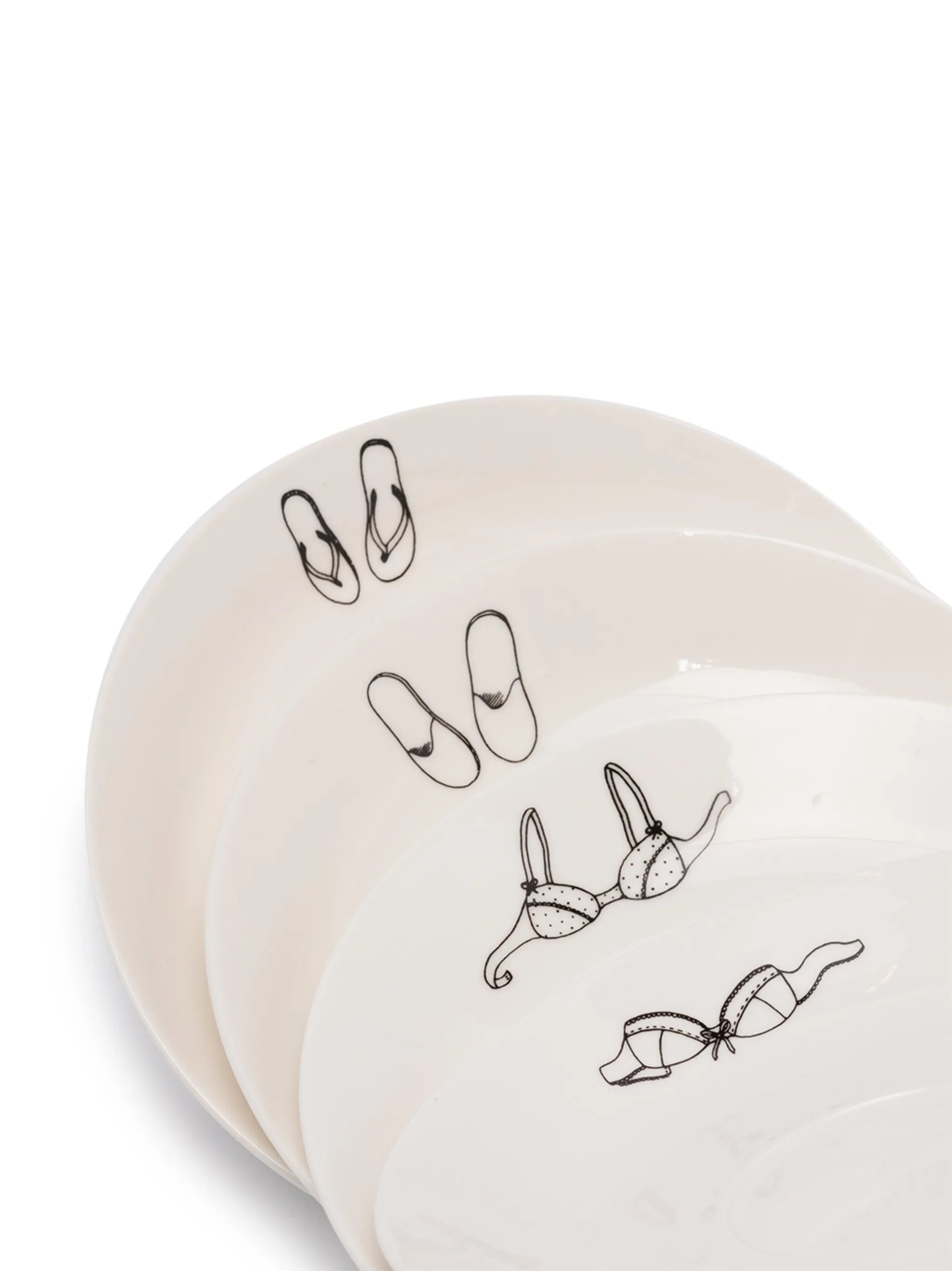 Undressed ceramic tea set