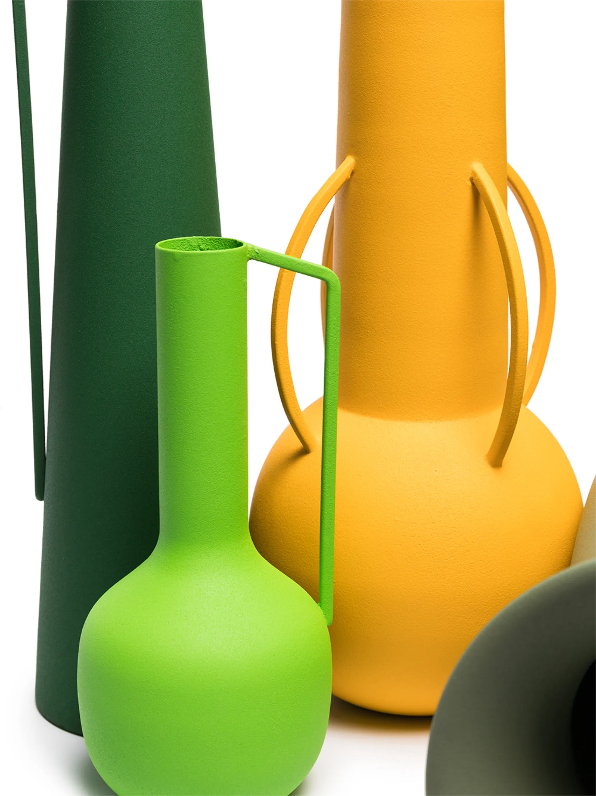 Roman powder-coated vases (set of 4)