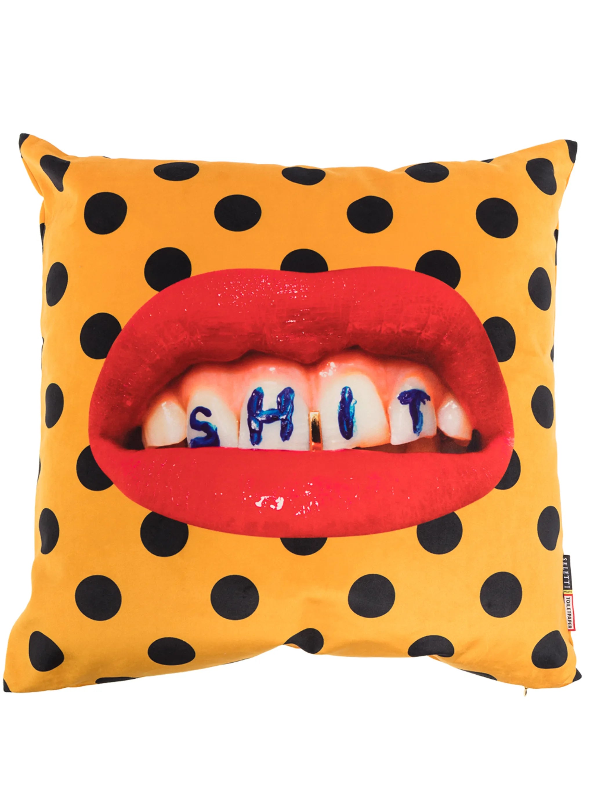 polka dot lip print cushion (50x50cm)