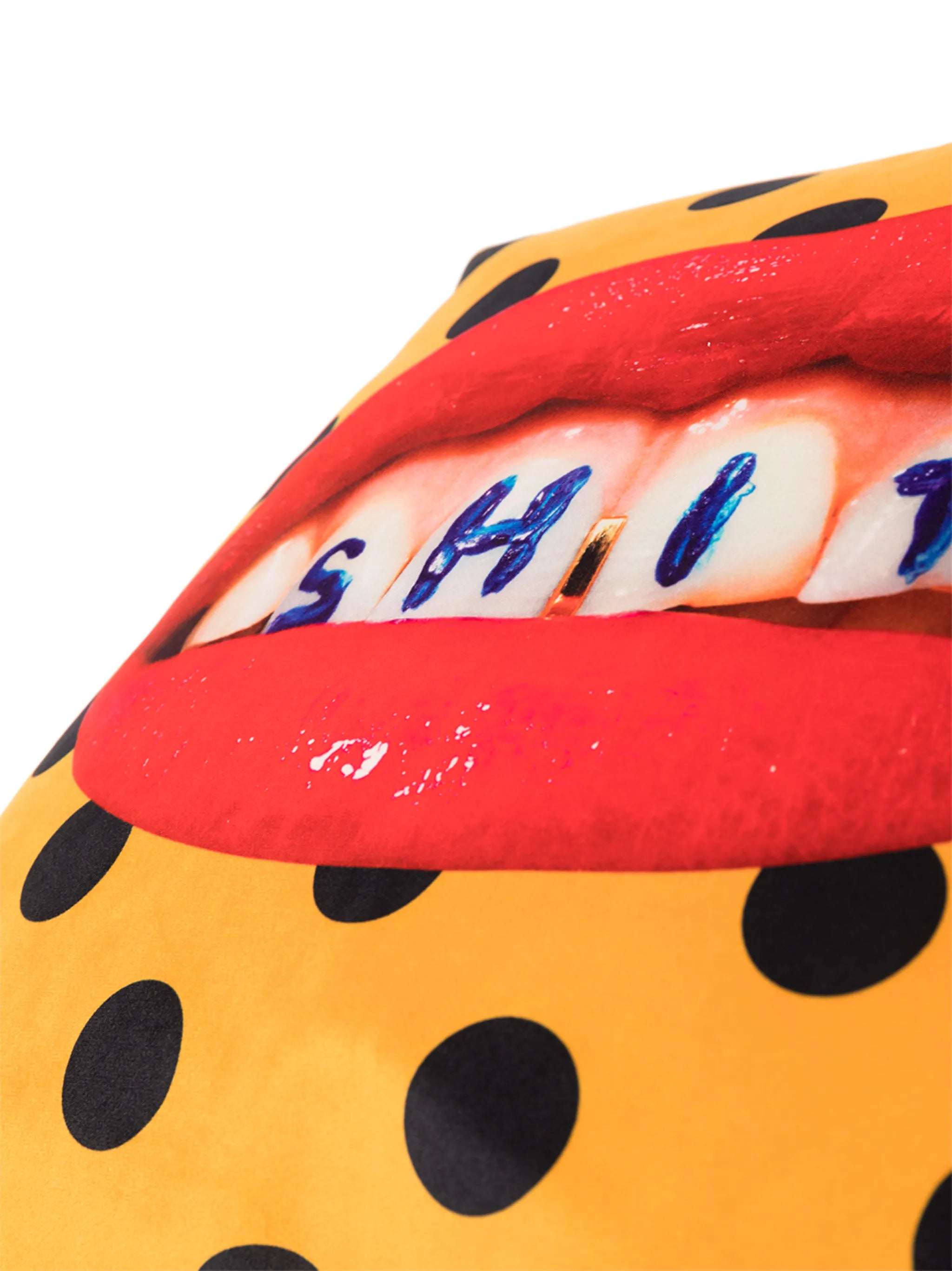 polka dot lip print cushion (50x50cm)