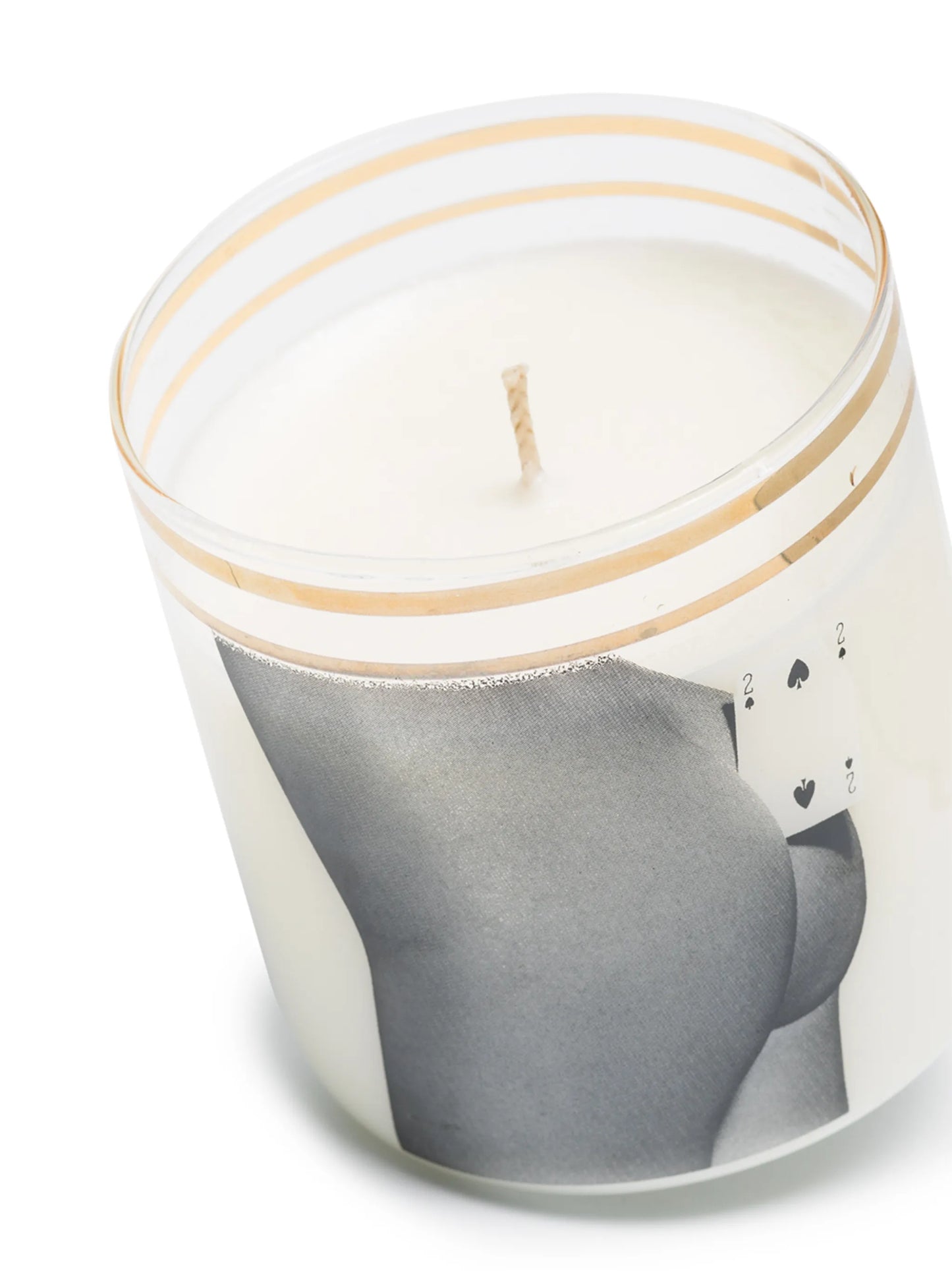 Two of Spades glass candle