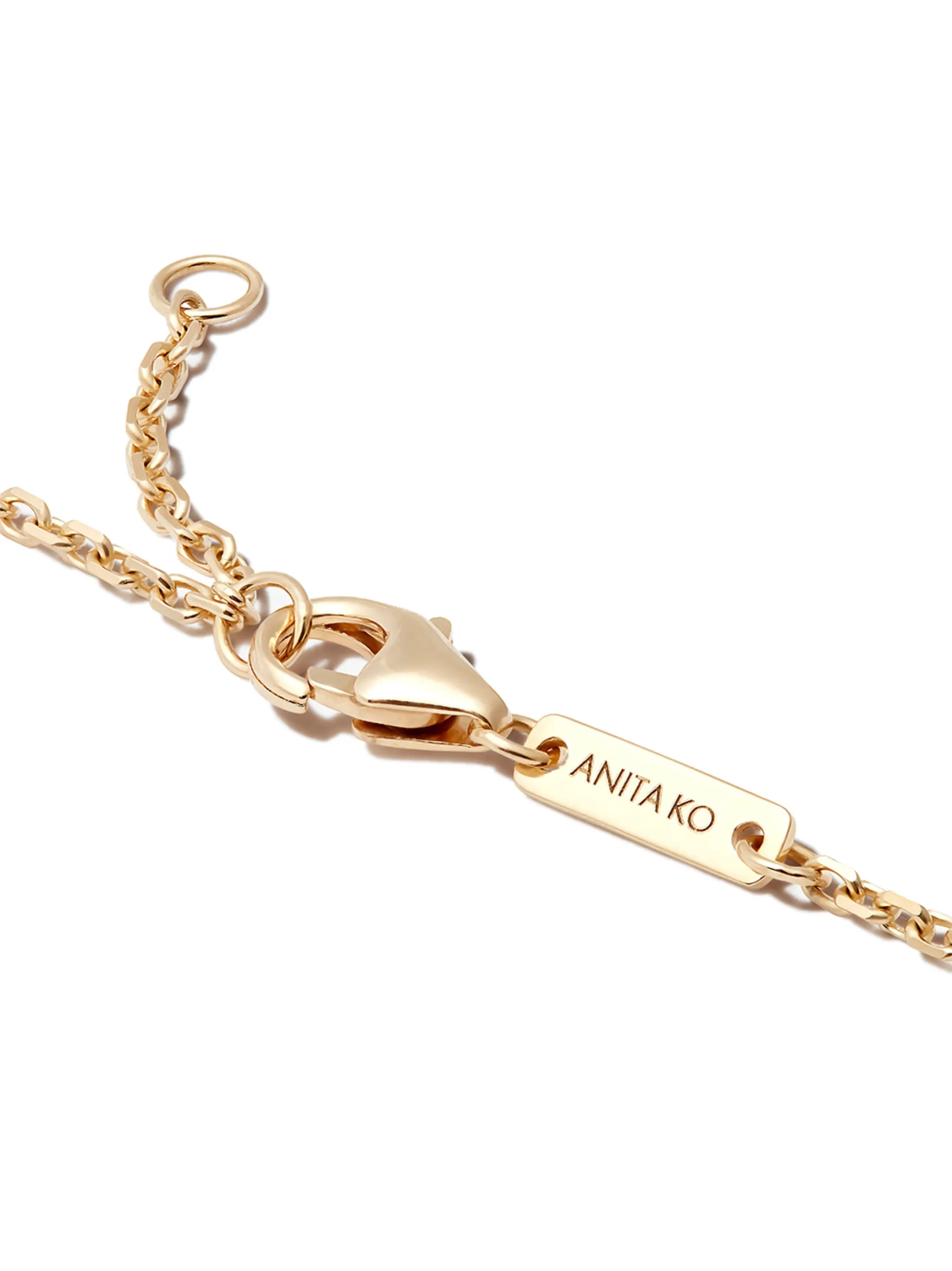 18kt yellow gold Palm Leaf diamond bracelet