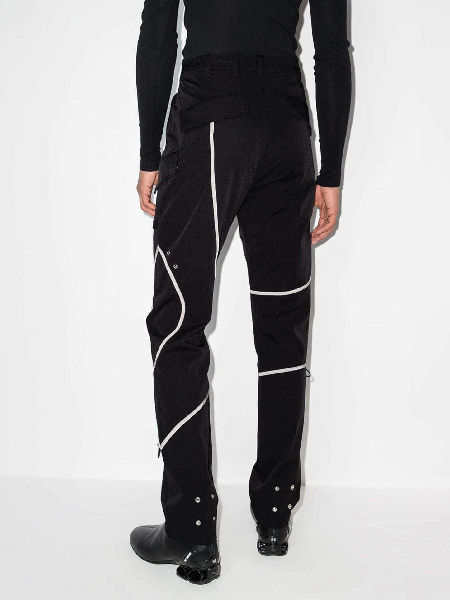 contrast piping track pants