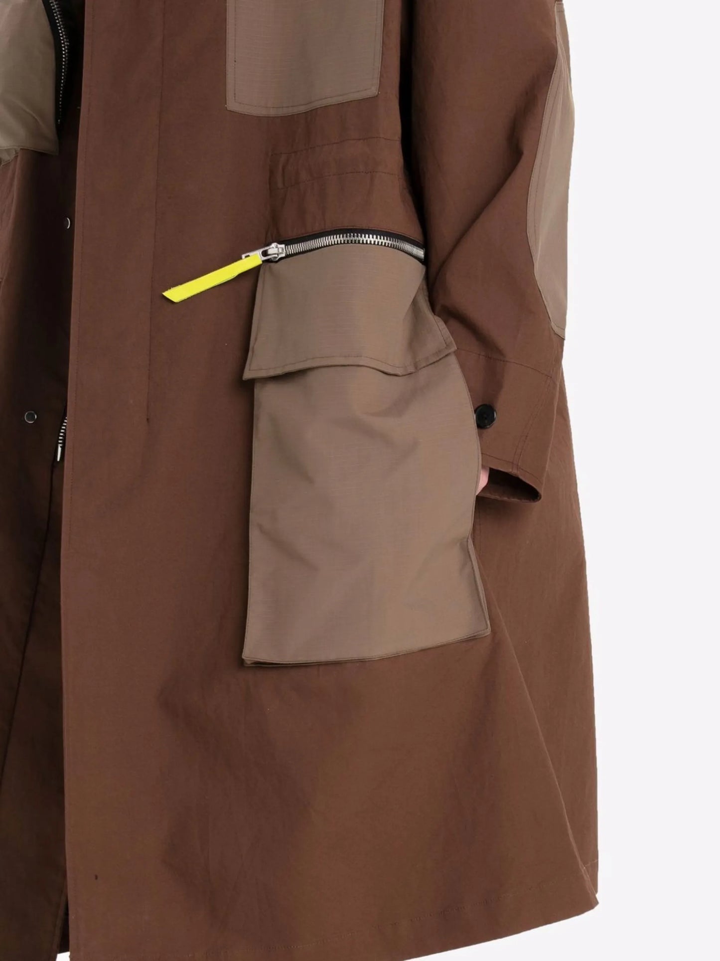 multi-pocket hooded parka