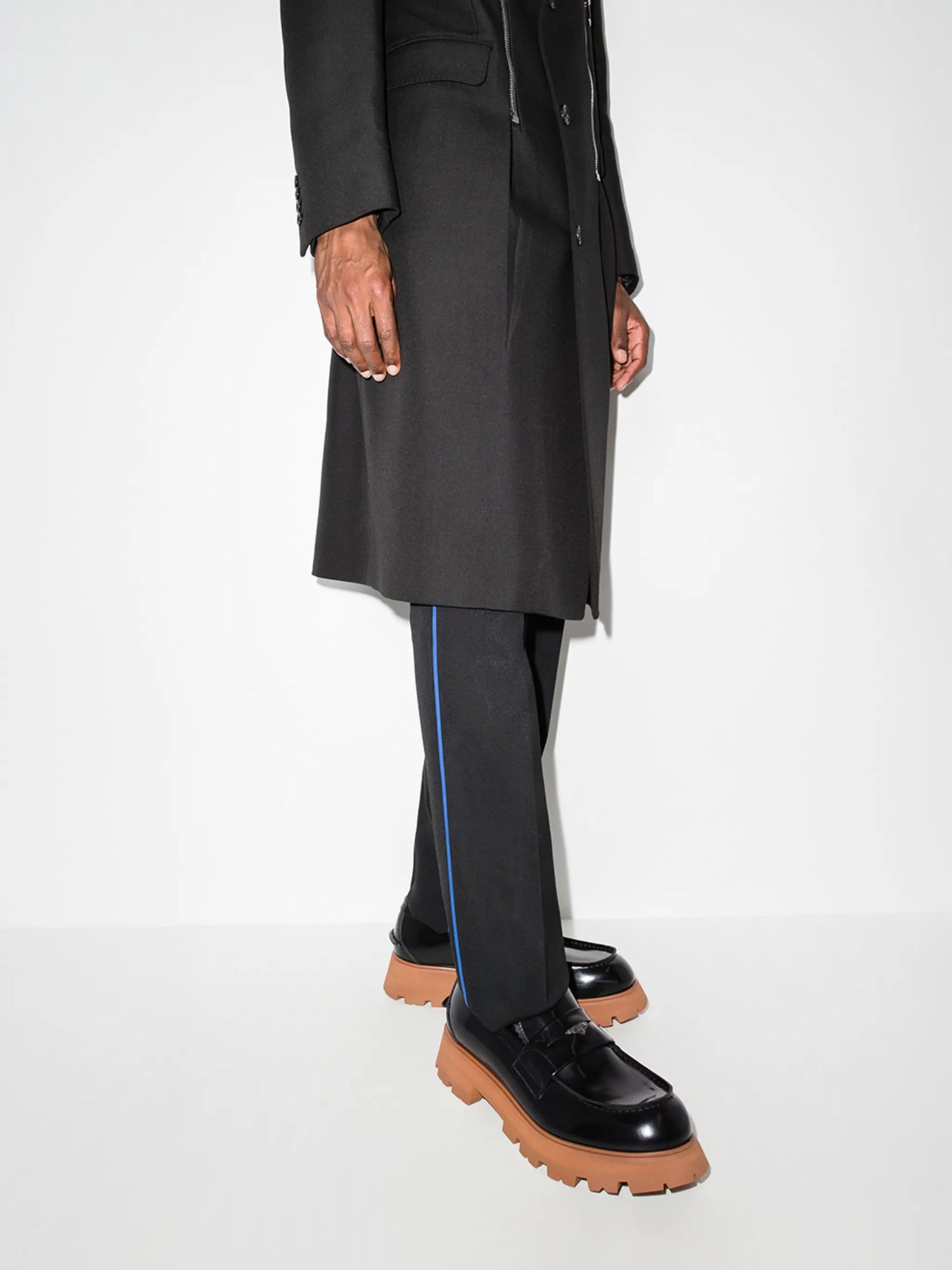 Penny contrast-sole loafers