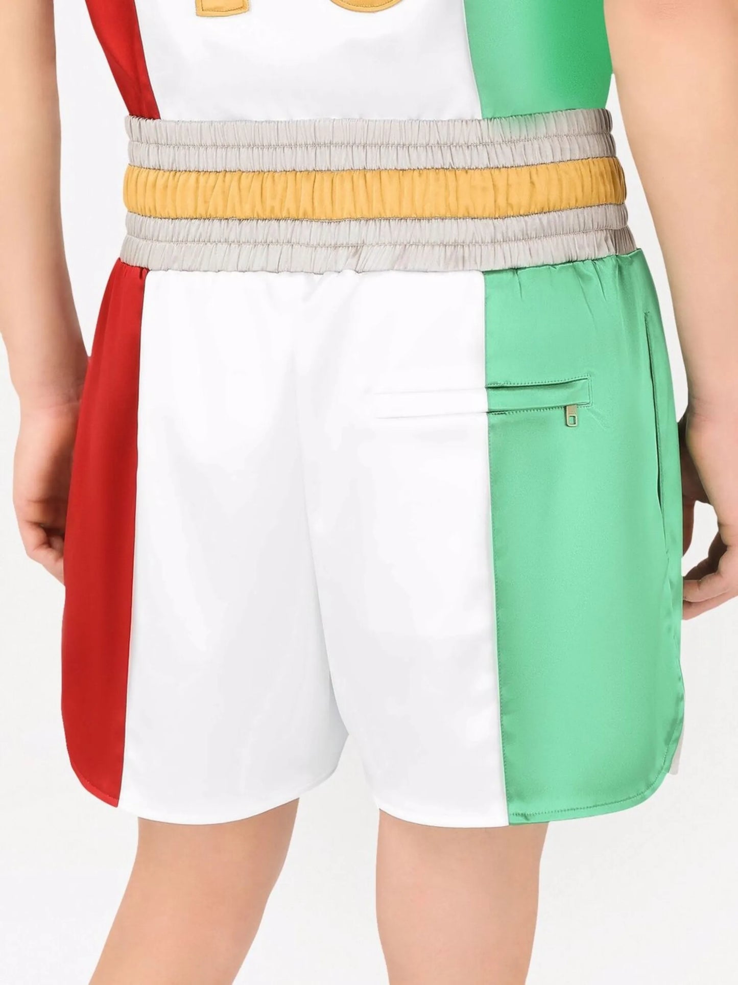 Italia colour-block shorts