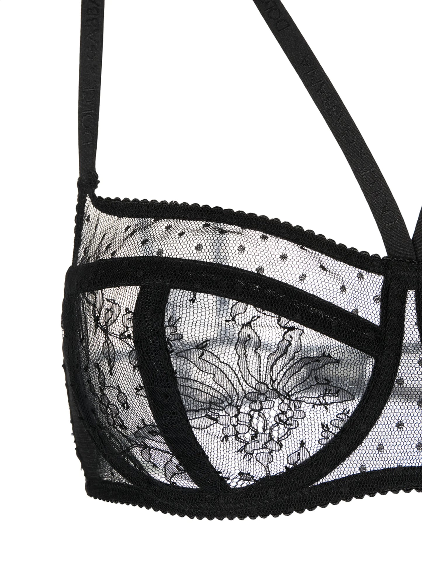 floral-lace balcony bra
