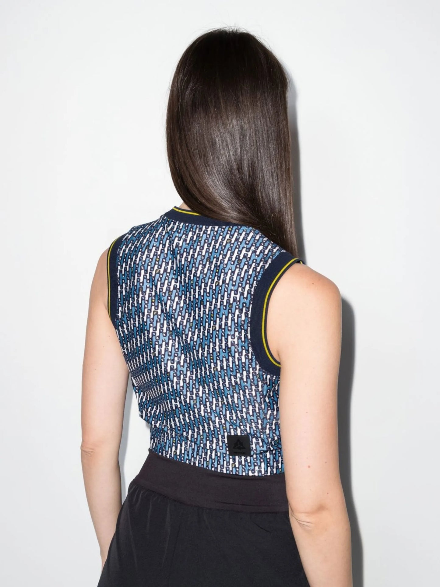 wave-print tank top