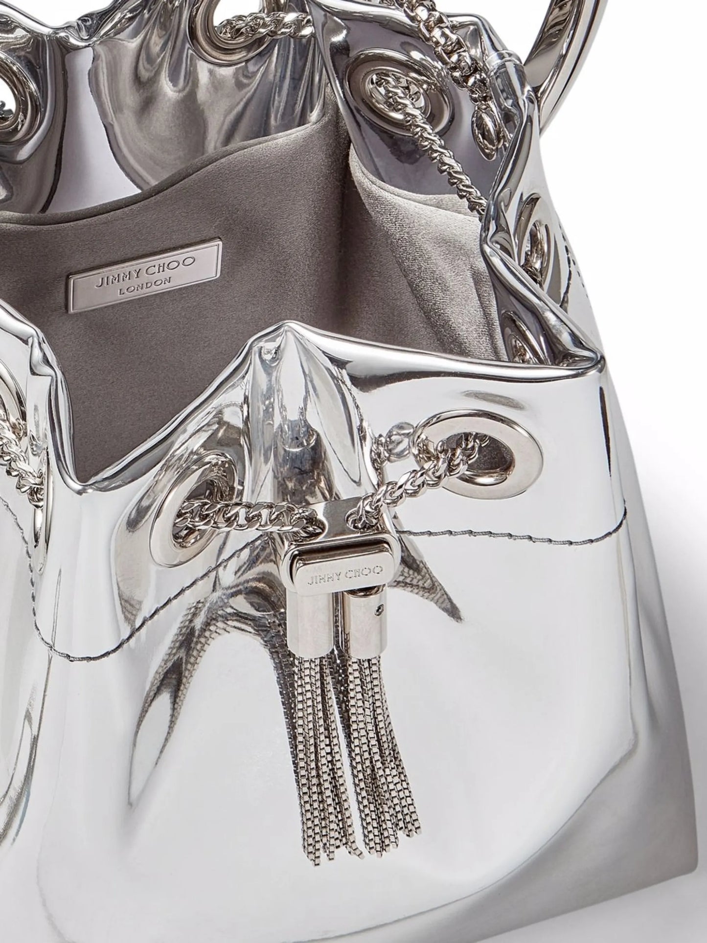mini Bon Bon metallic-effect bucket bag